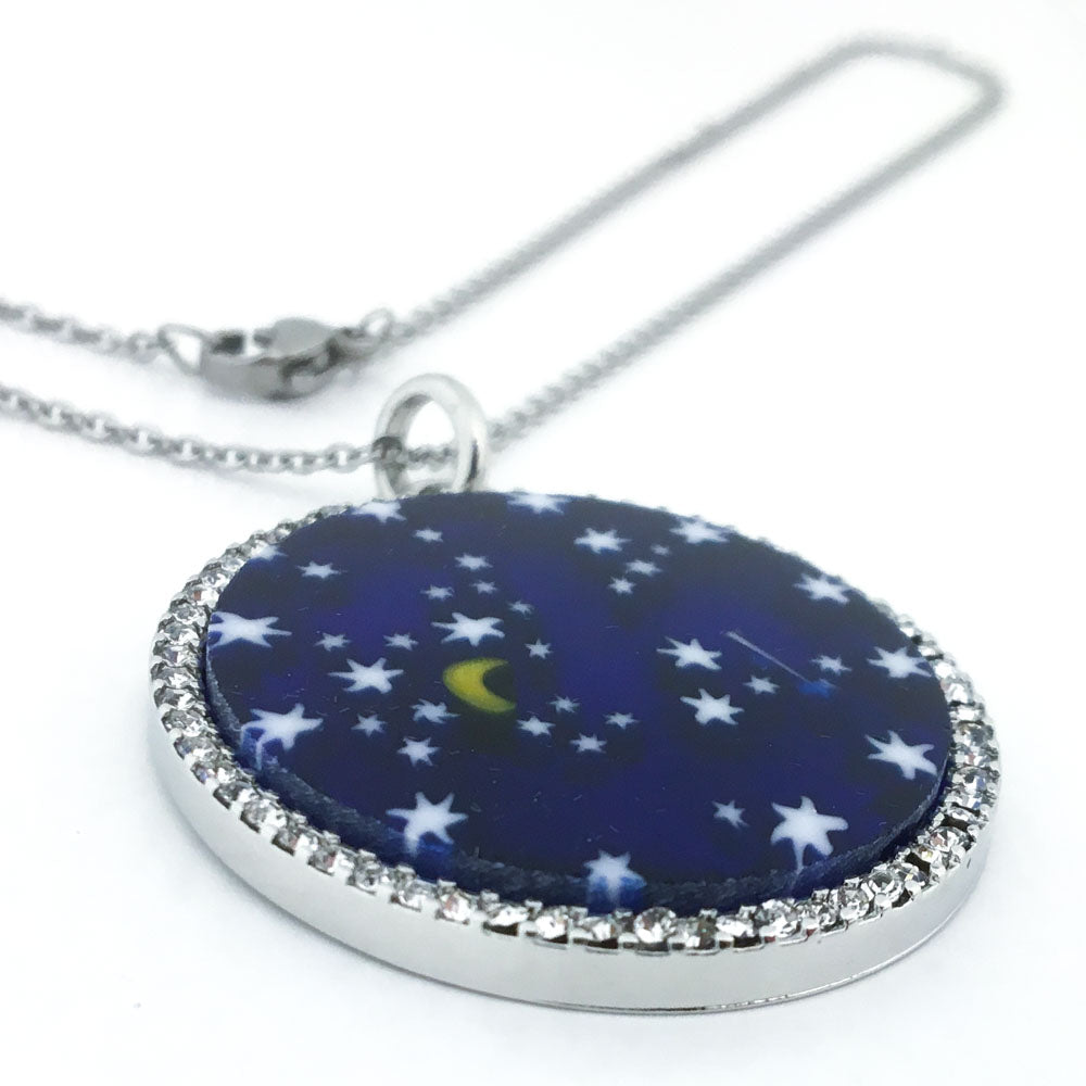 Murrina pendant with swarovski - 31 mm