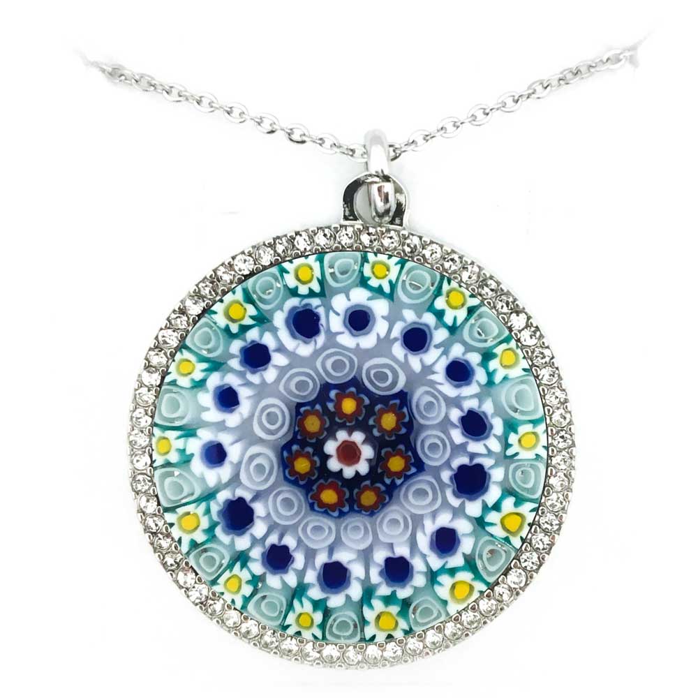 murano glass pendant made in italy swarovski