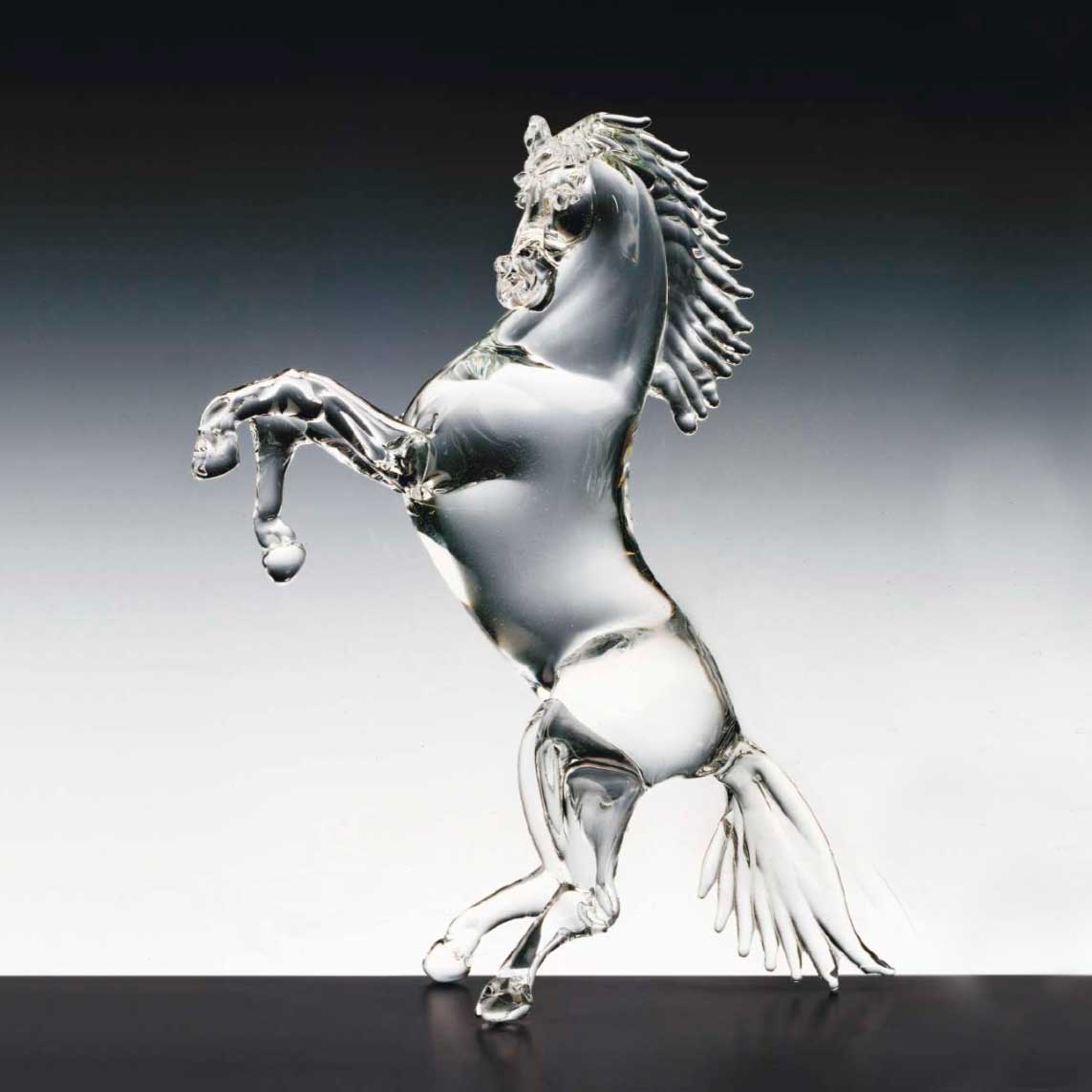 Transparent Rampant Horse - 38 cm