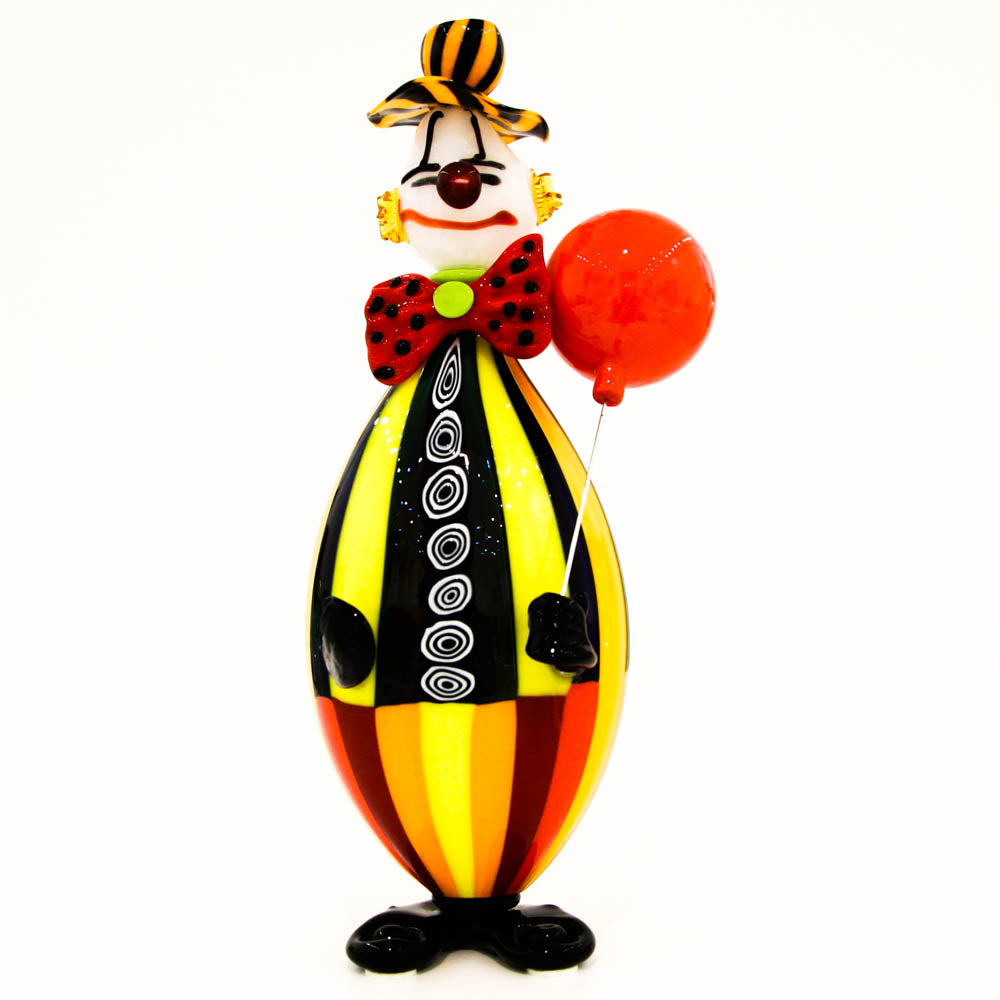 Clown drôle avec ballon - Verre de Murano