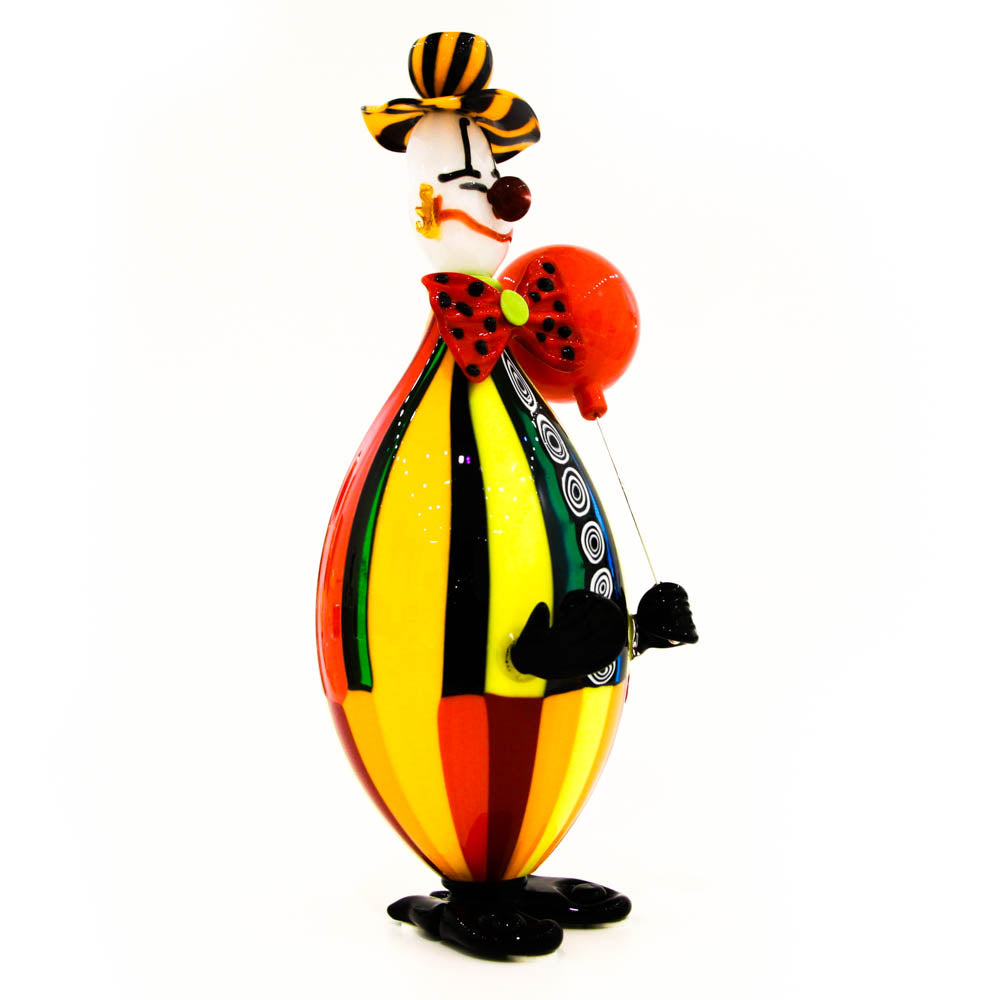 Funny Clown with Balloon- Murano Glass