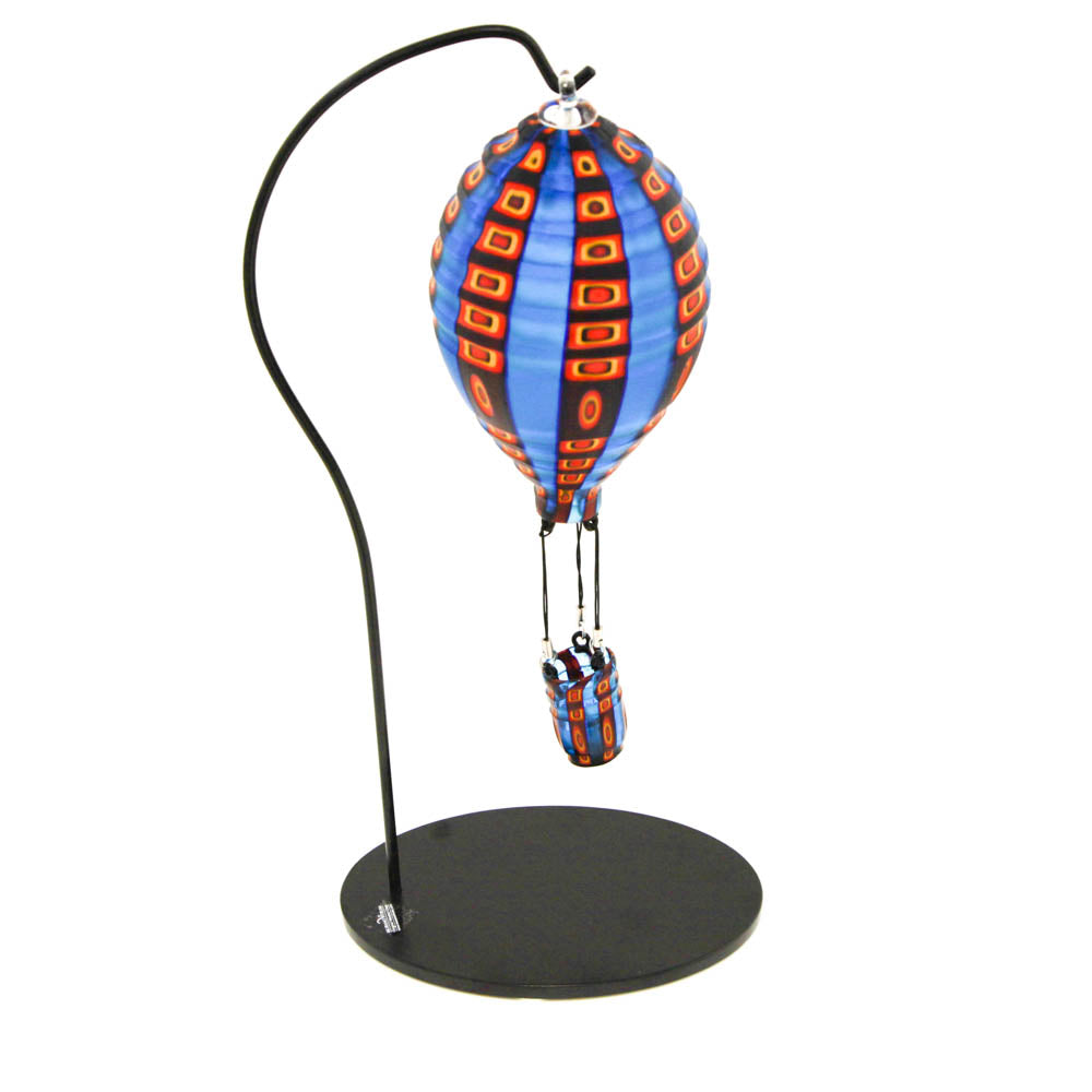 Blue Hot Air Balloon - Murano blown glass