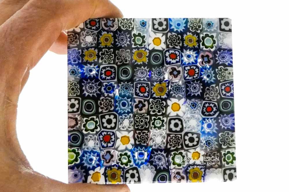 Paperweight with Murrine Square Big Size - Murano Glass