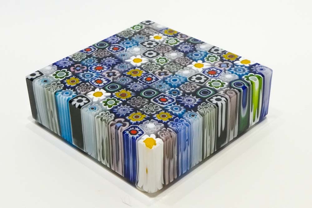 Paperweight with Murrine Square Big Size - Murano Glass