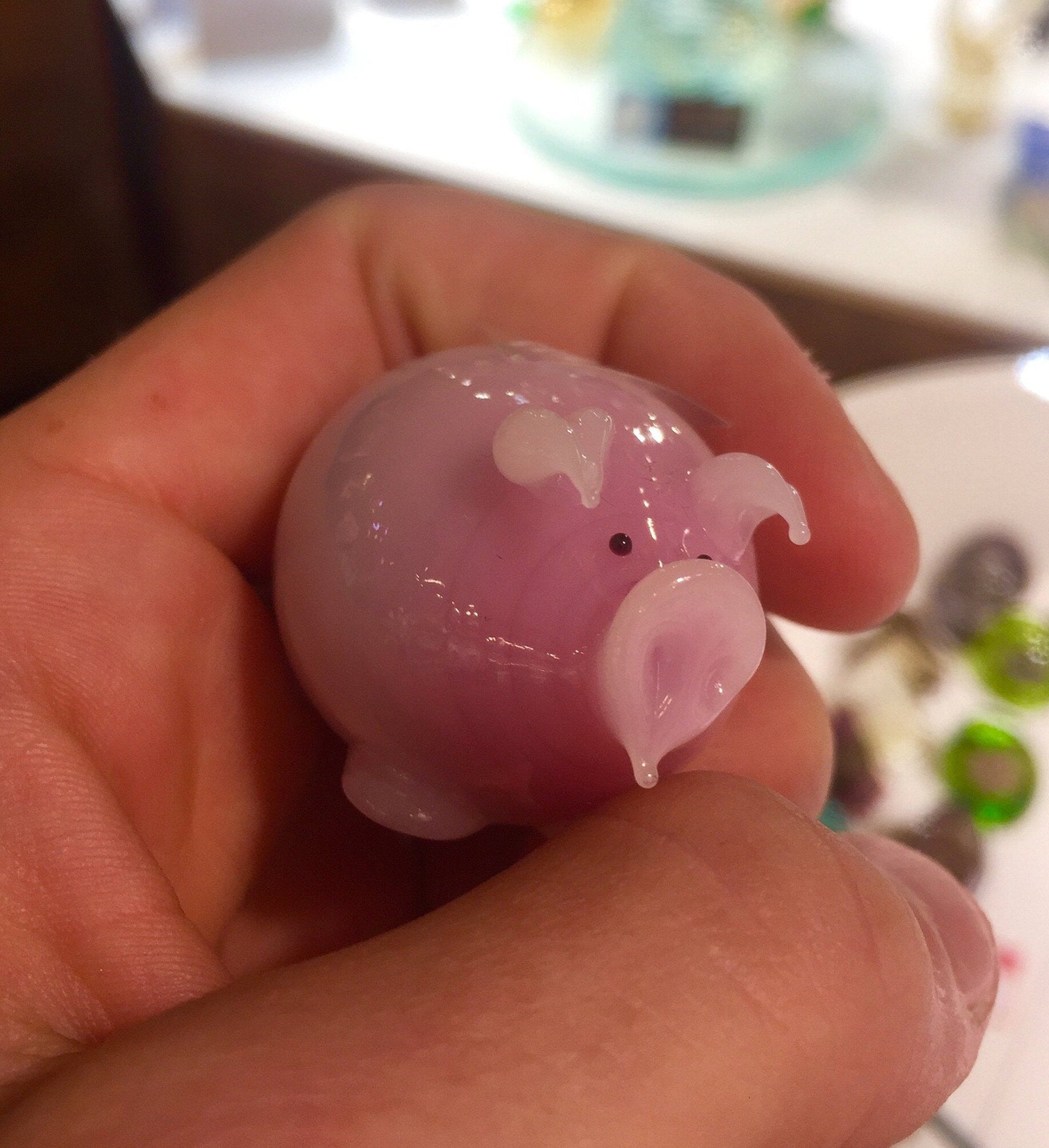 Pig Miniature "Piggley" -  Murano Glass