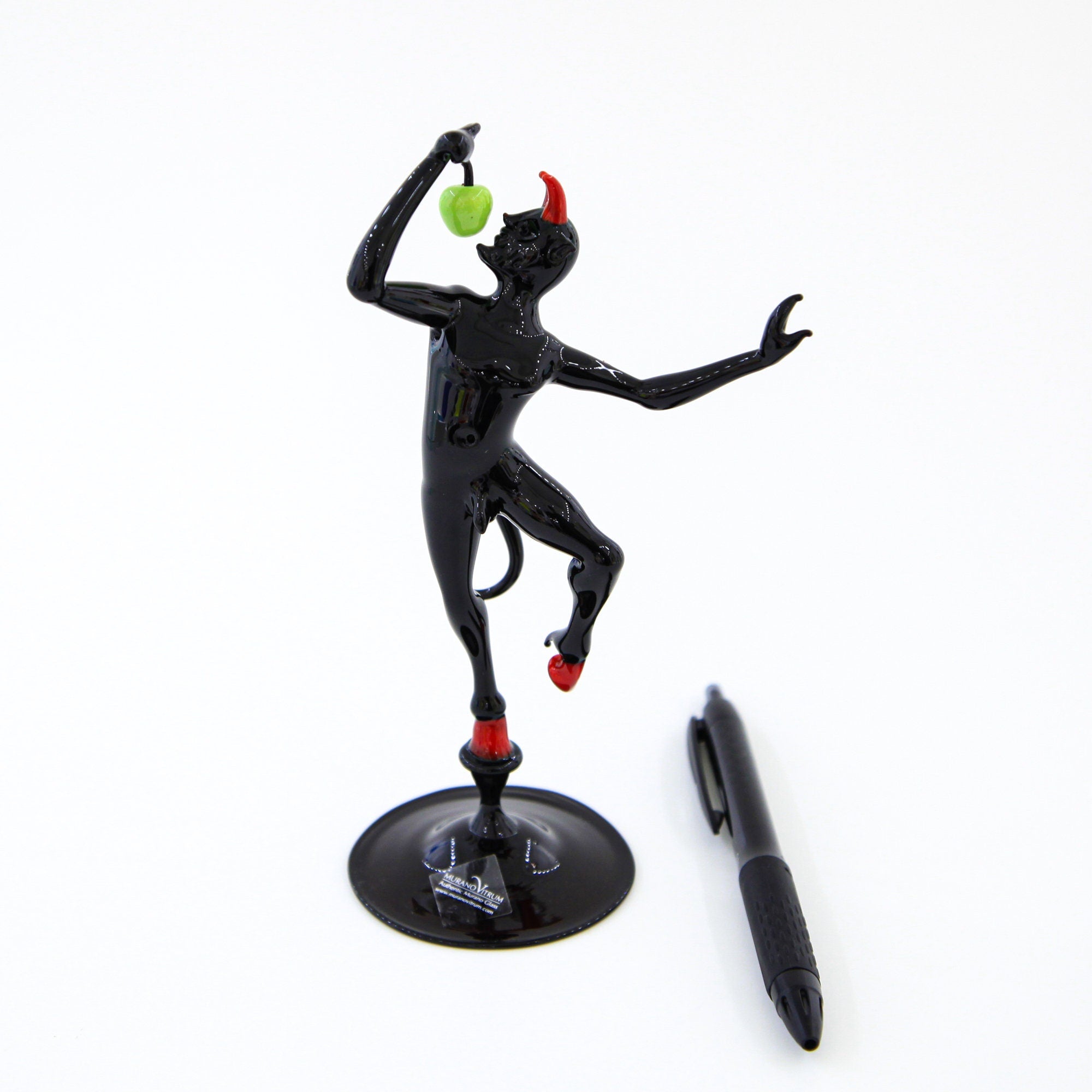 Temptation Devil With Apple - Murano Glass - Small Size