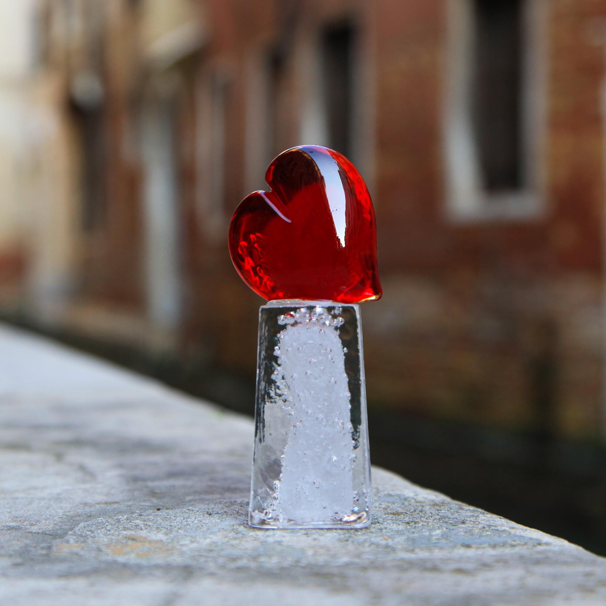 Heart of Ice Tower Love of Venice- Murano Glass