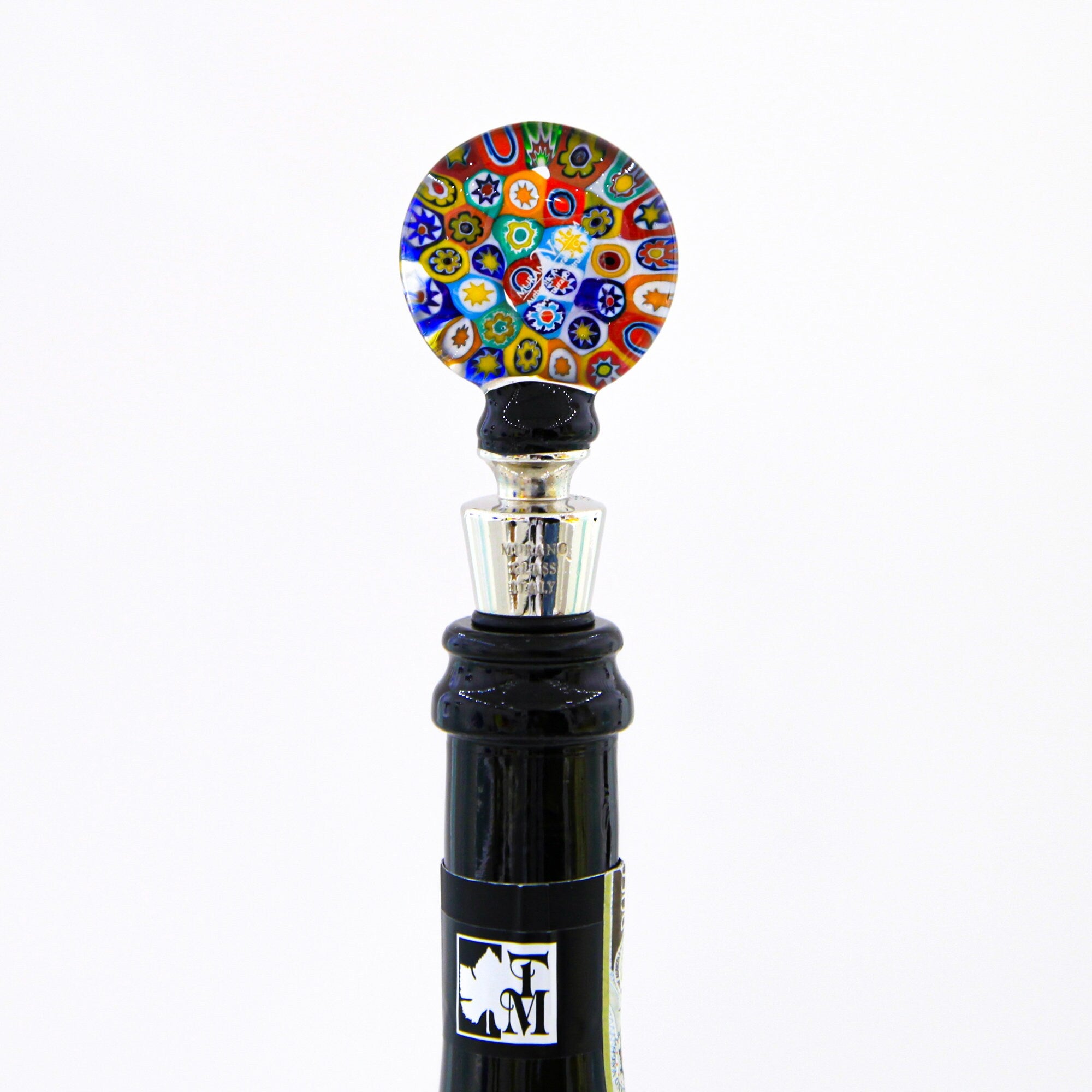 Party - Glass Wine Stopper - Millefiori