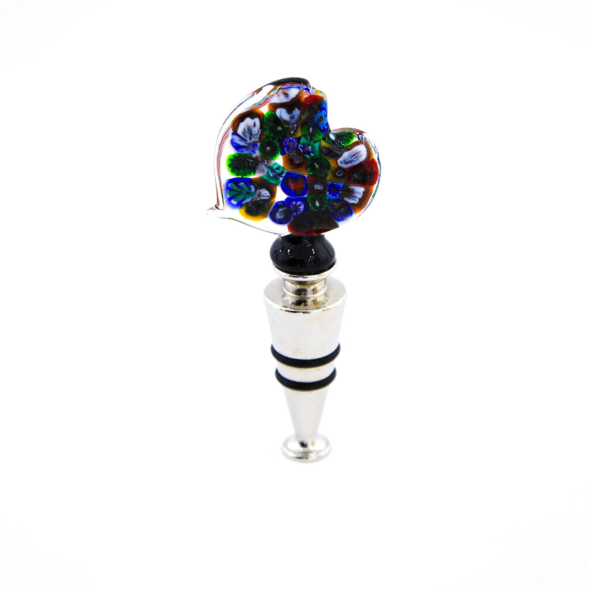 Party - Glass Wine Stopper - Millefiori