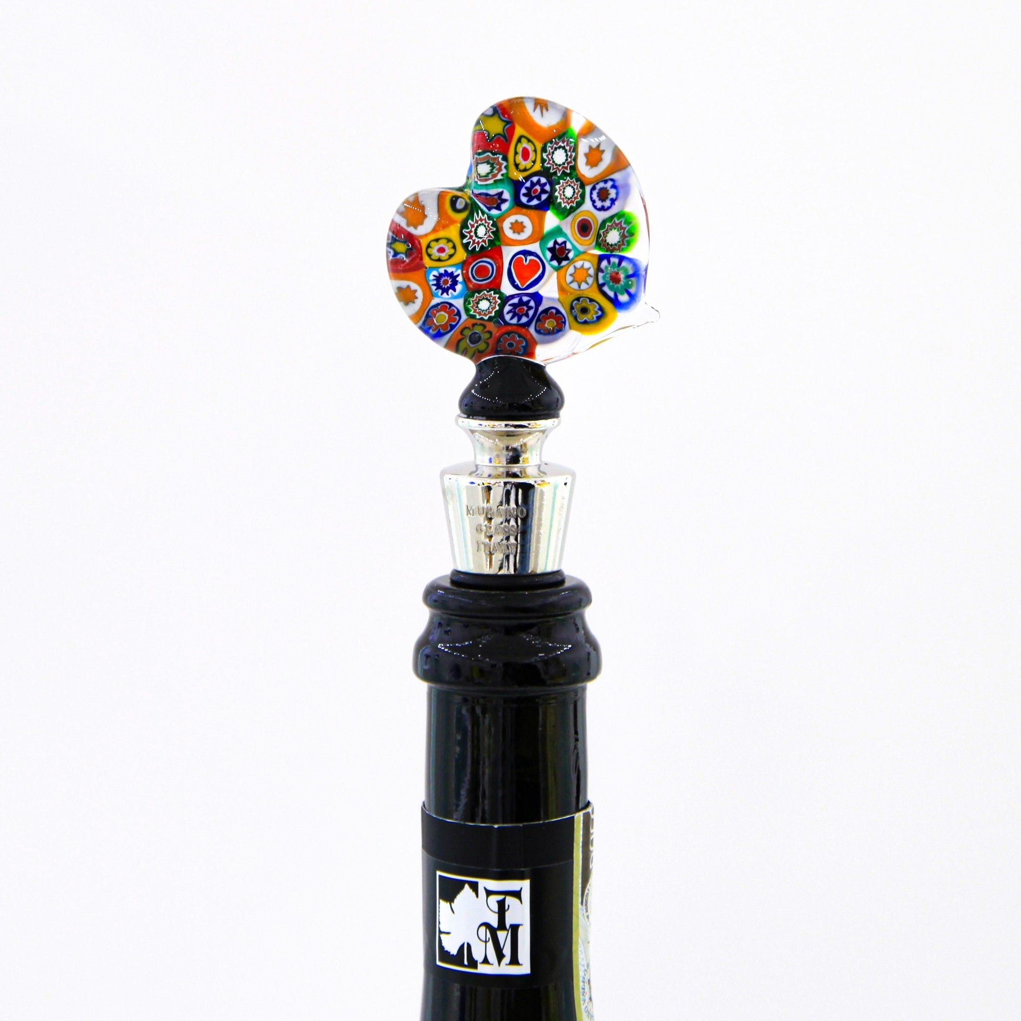 Party - Glass Wine Stopper - Millefiori