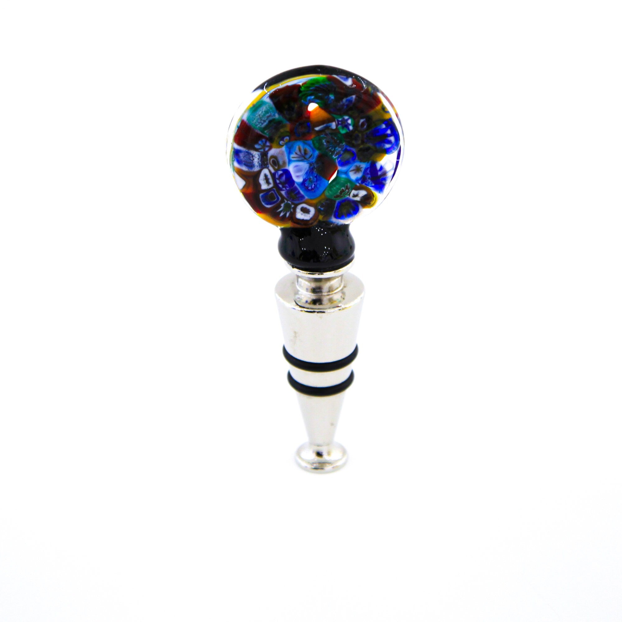 Party - Glass Wine Stopper - Millefiori