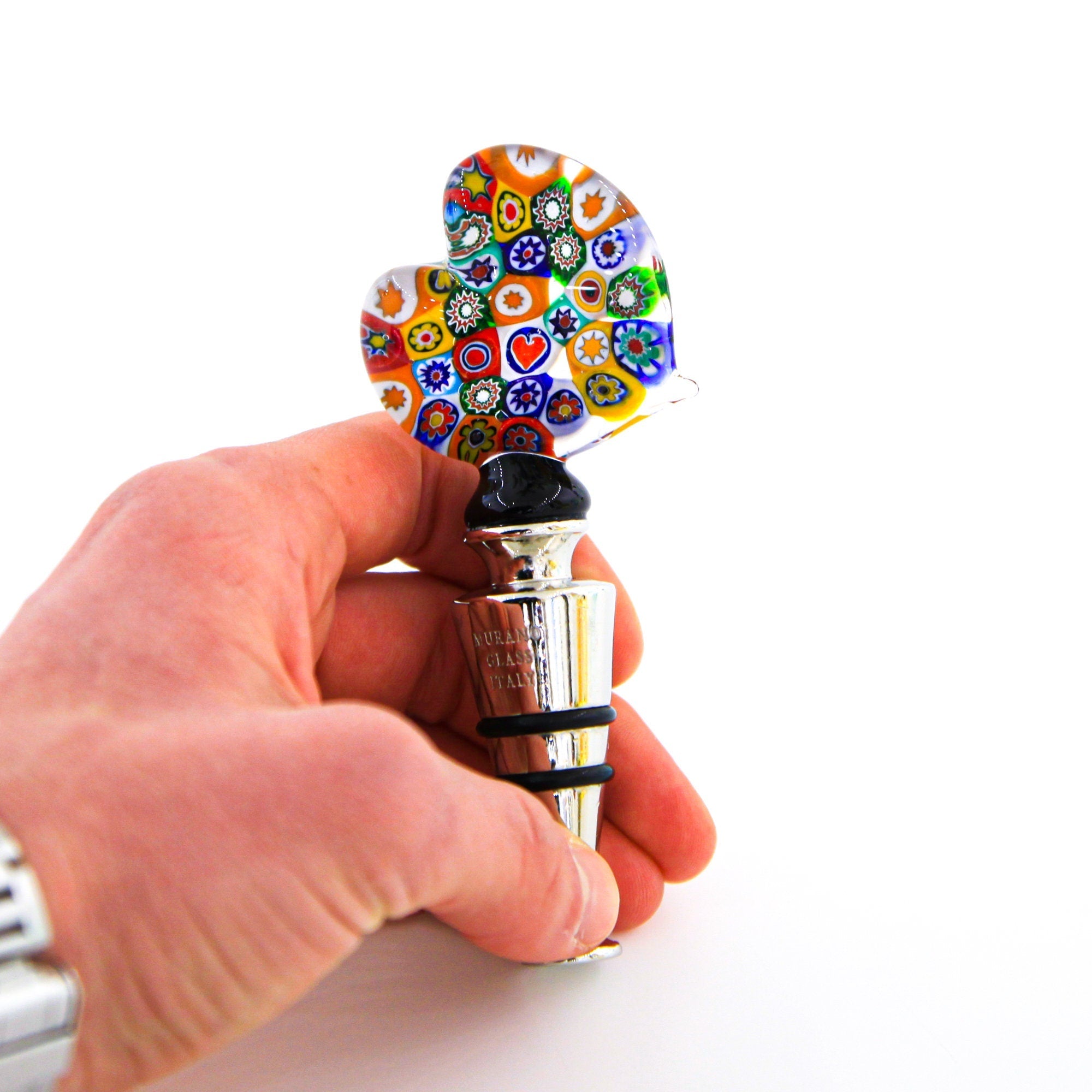 Party - Glass Wine Stopper - Millefiori