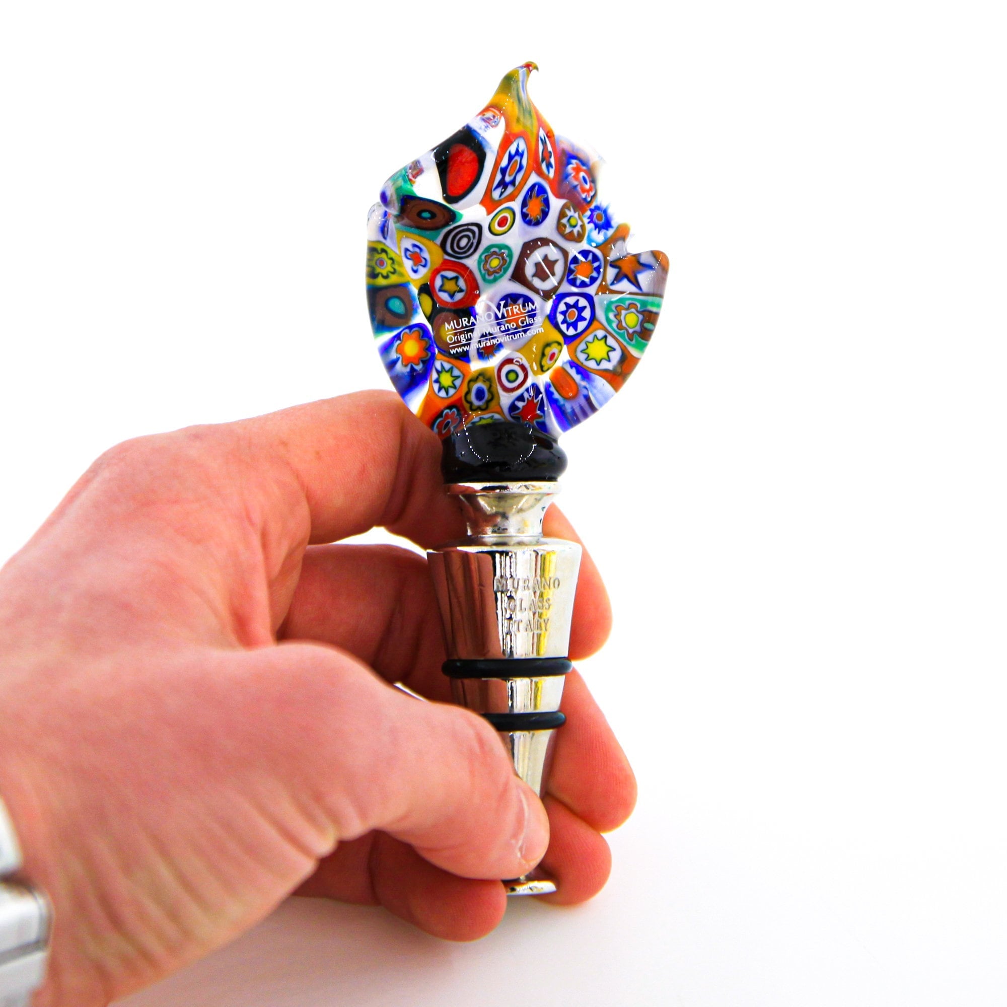 Party - Glass Wine Stopper - Millefiori