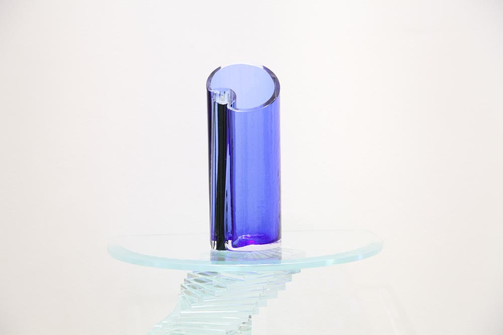 Asymmetric Blu Vase