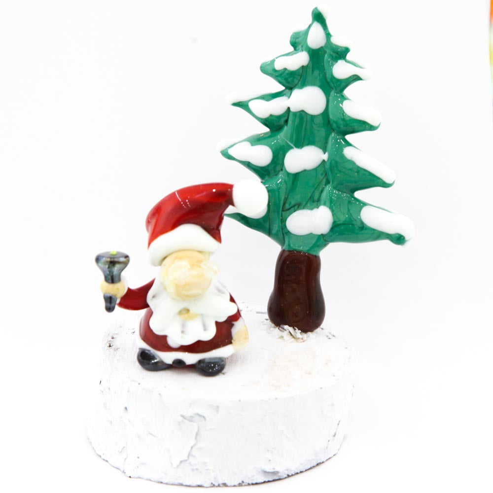 Santa on a wooden base