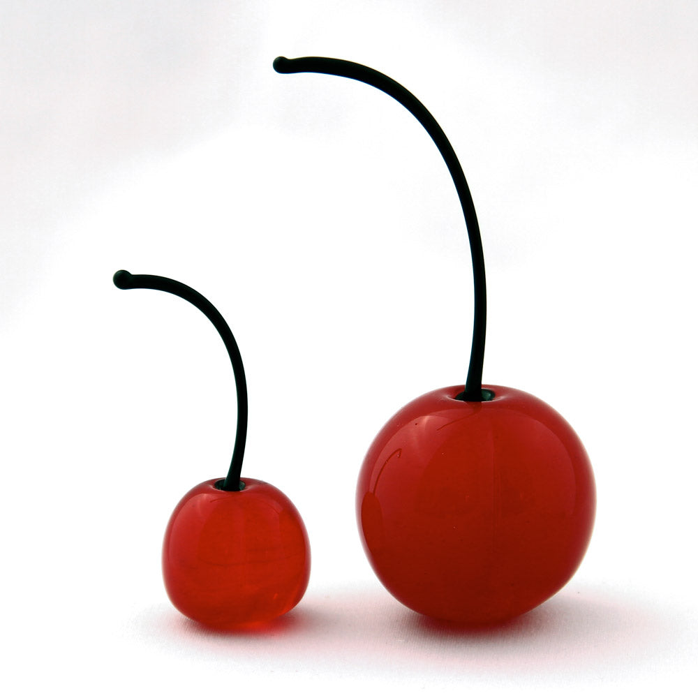 Set of Three Glass Cherries - Big Size