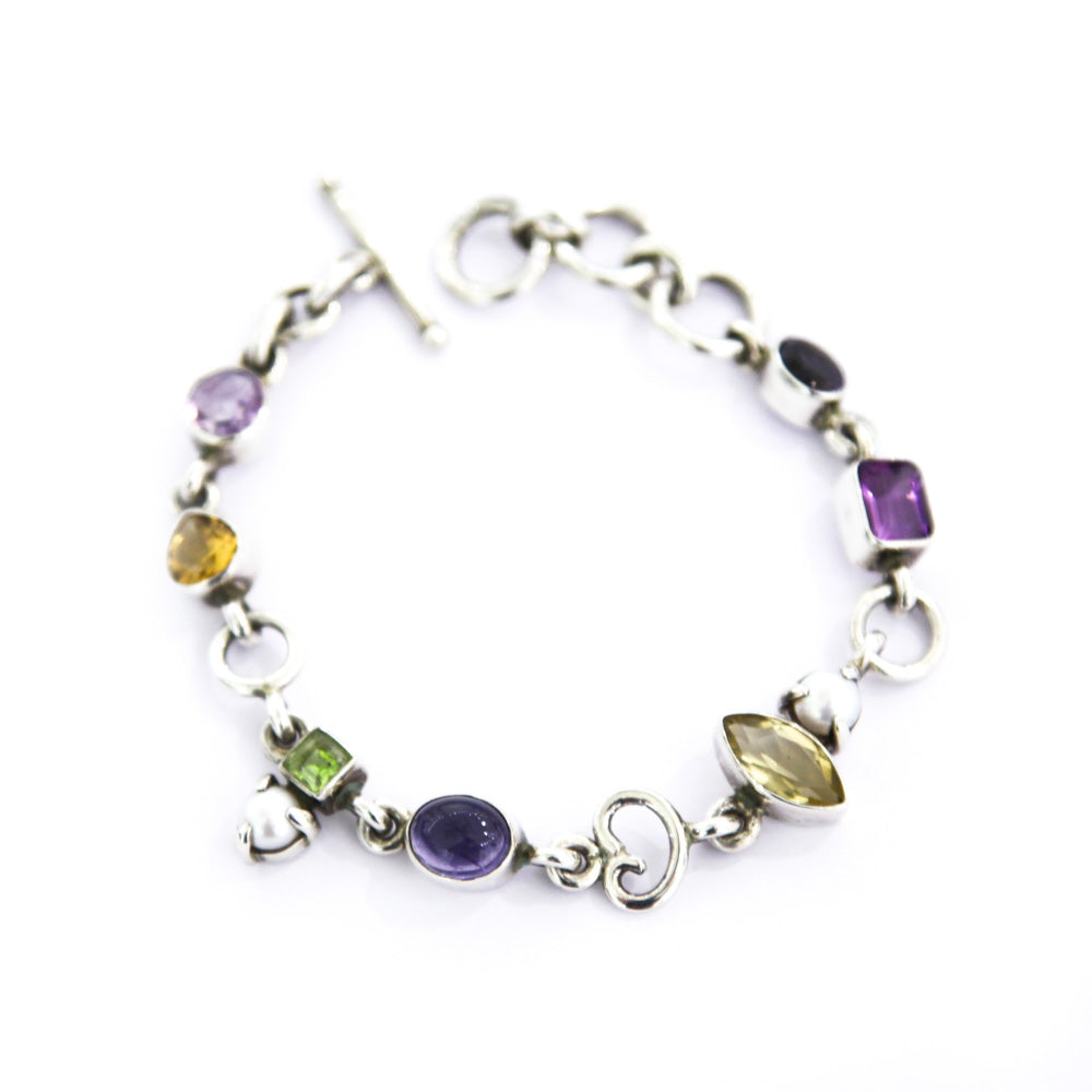 Bracelet multicolore - pierres naturelles