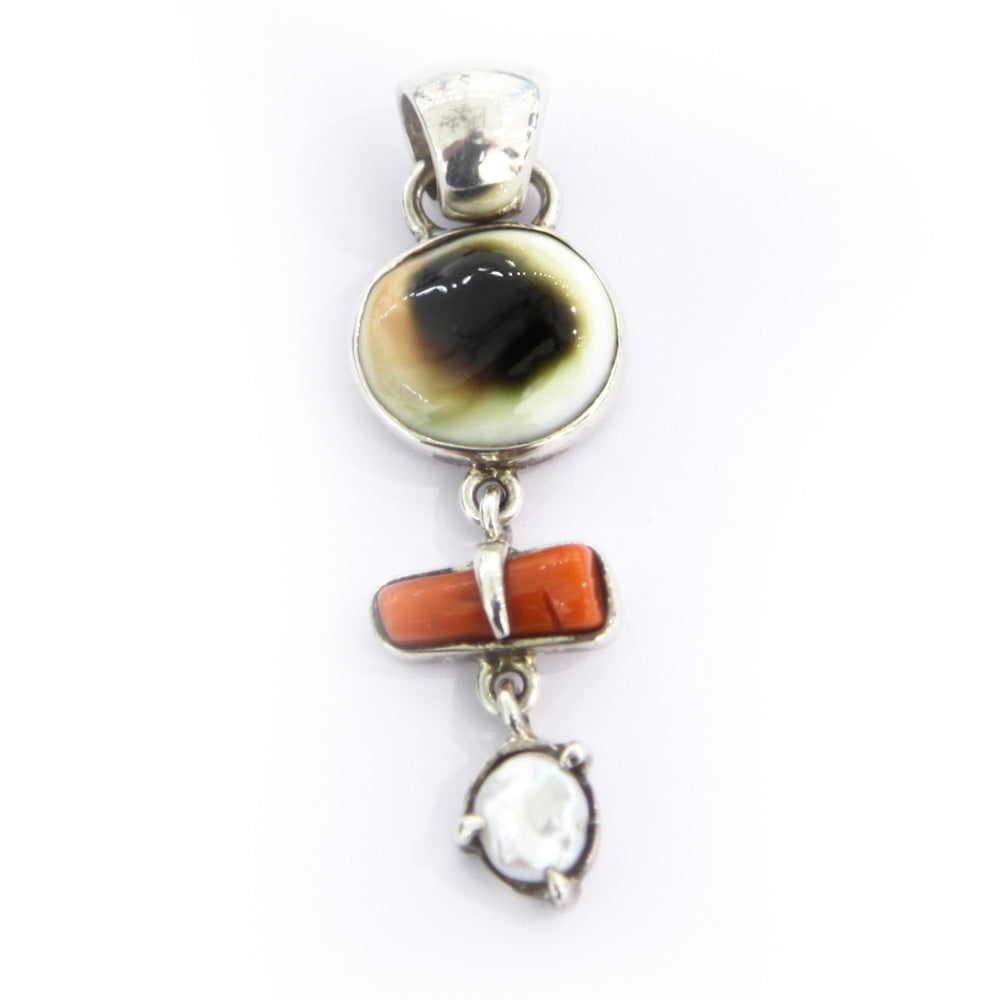 Operculum, Coral Pearl Pendant