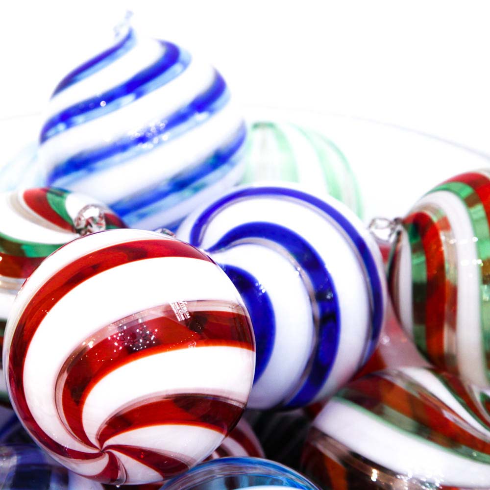 Boule de Noël en verre - Couleurs aléatoires lot de 4 pièces