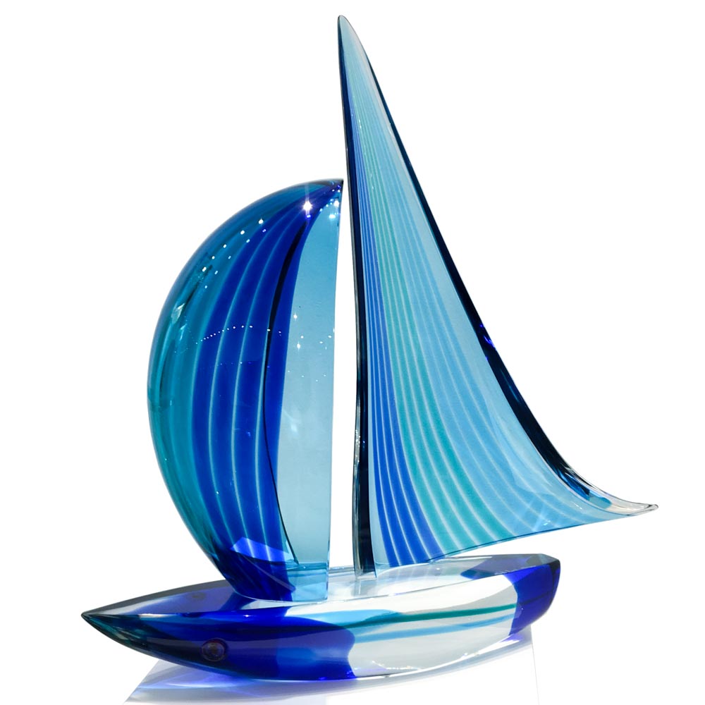 Voilier - Spinnaker - Bleu et vert