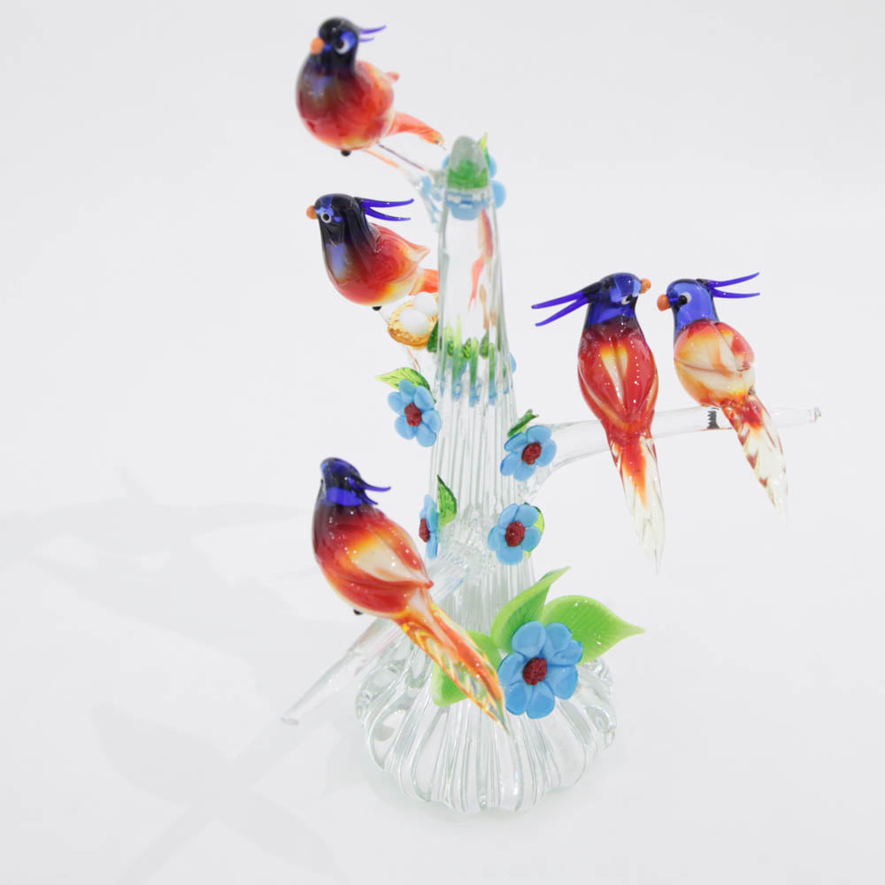 Tree with Parrots in Murano glass