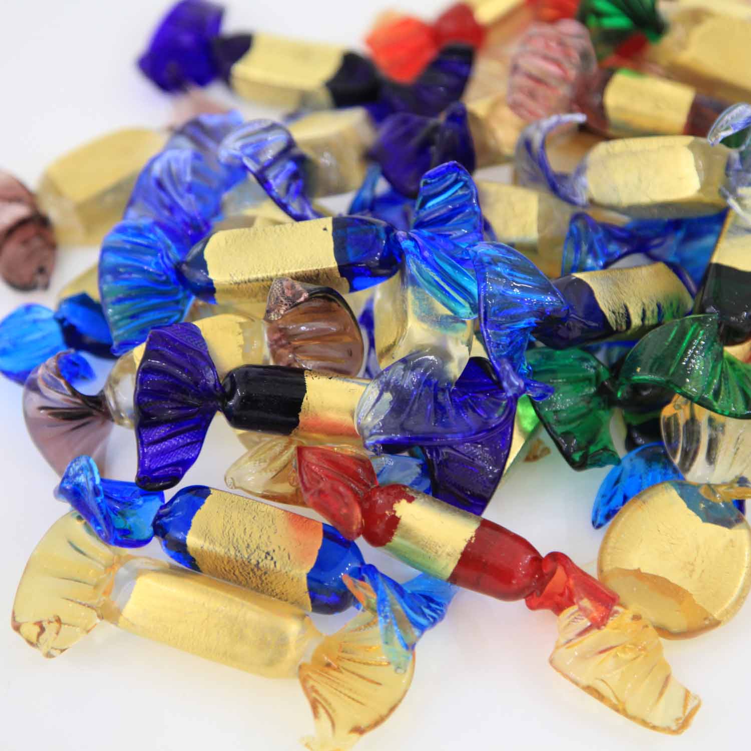 Gilt glass candies - Set of 5 up to 50 pieces