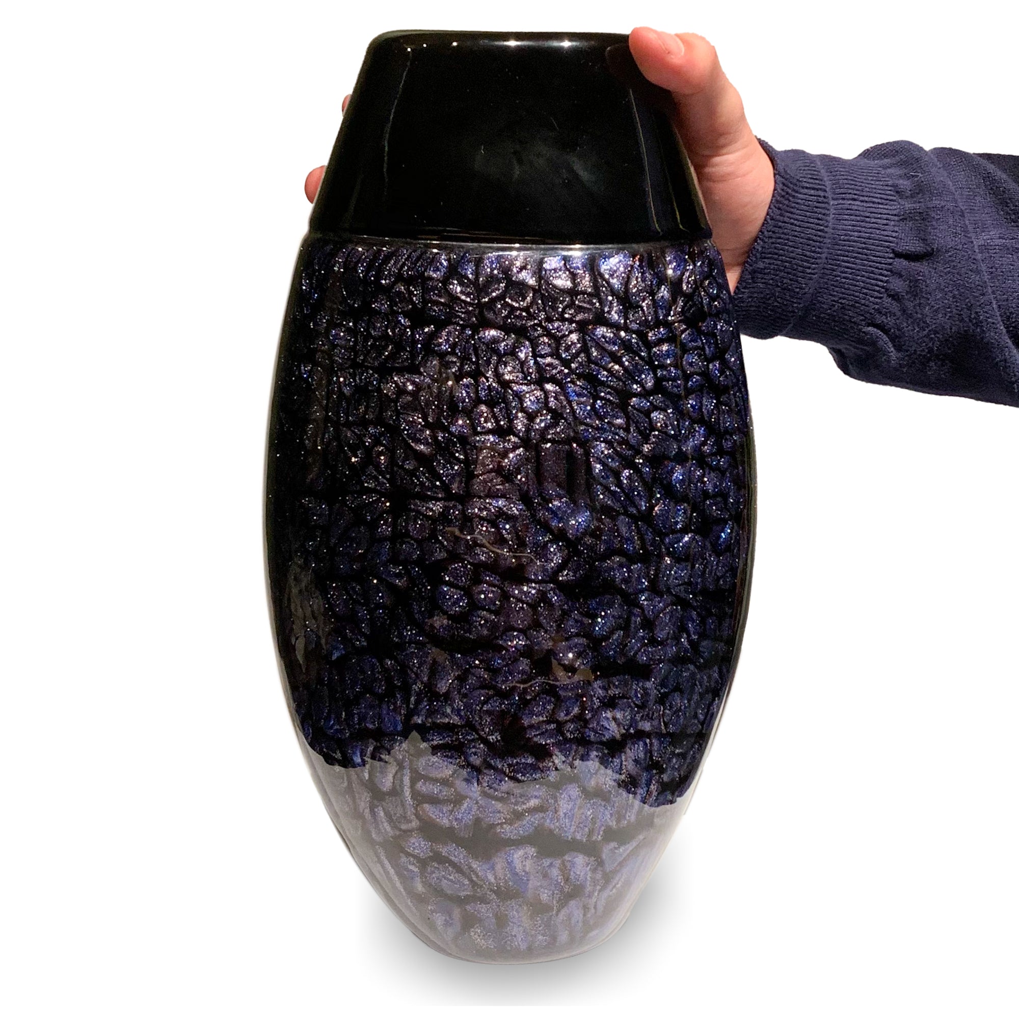 Vaso Avventurina Blu - Vetro soffiato di Murano