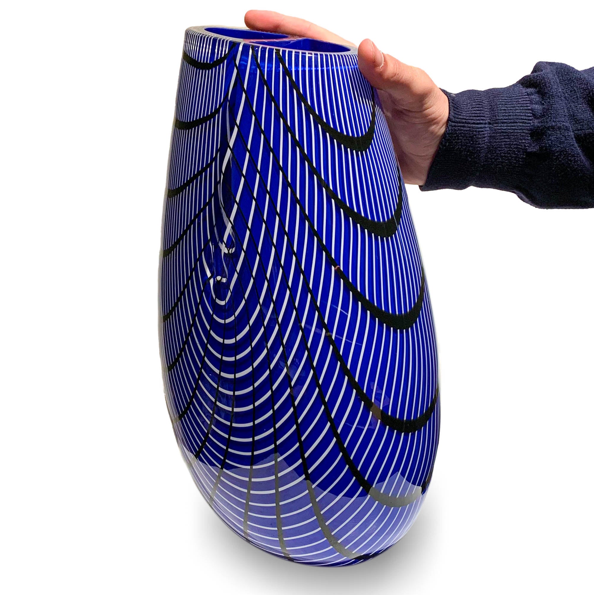 Vaso Ripiegato Blu - Vetro di Murano