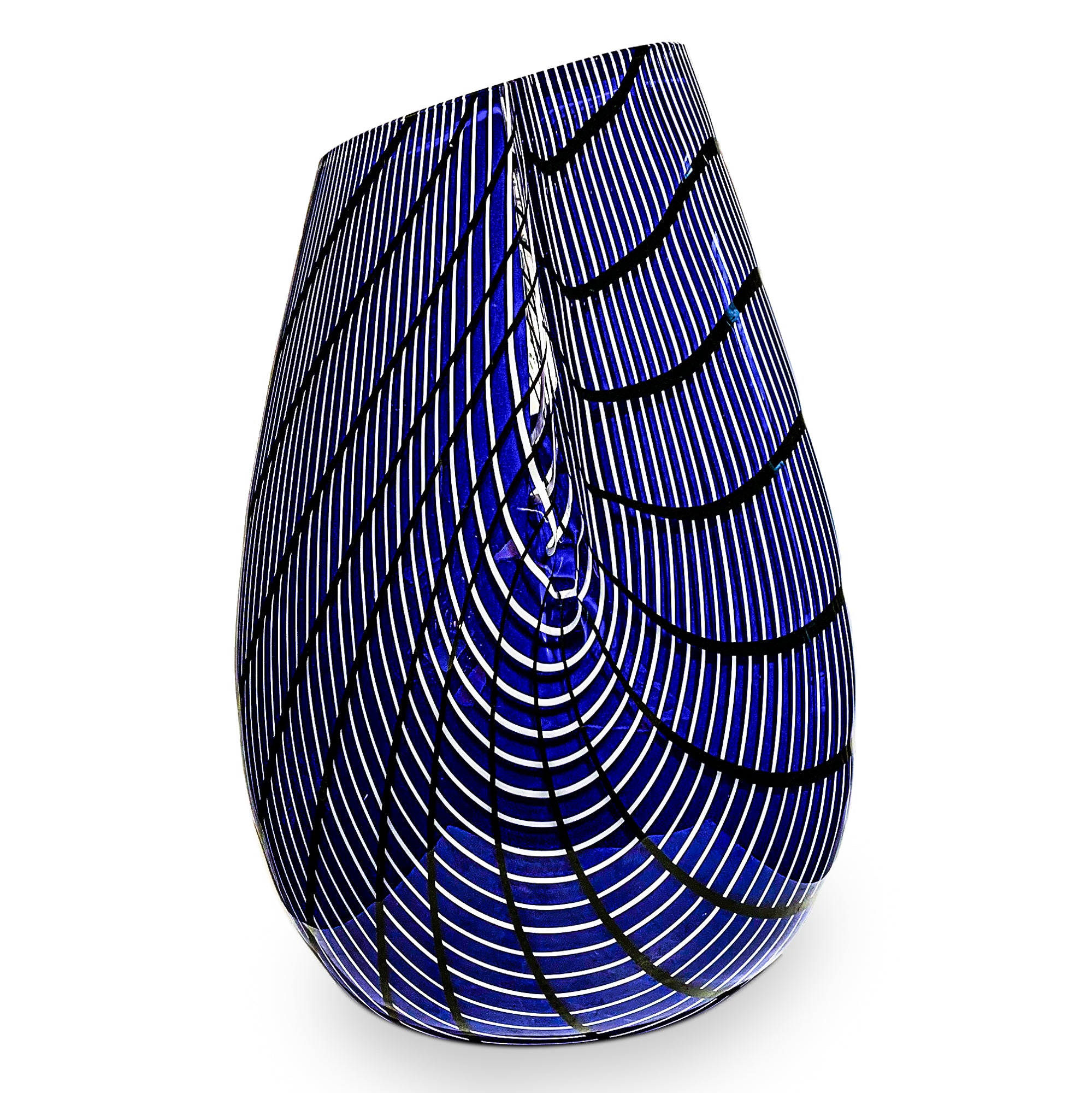 Vaso Ripiegato Blu - Vetro di Murano