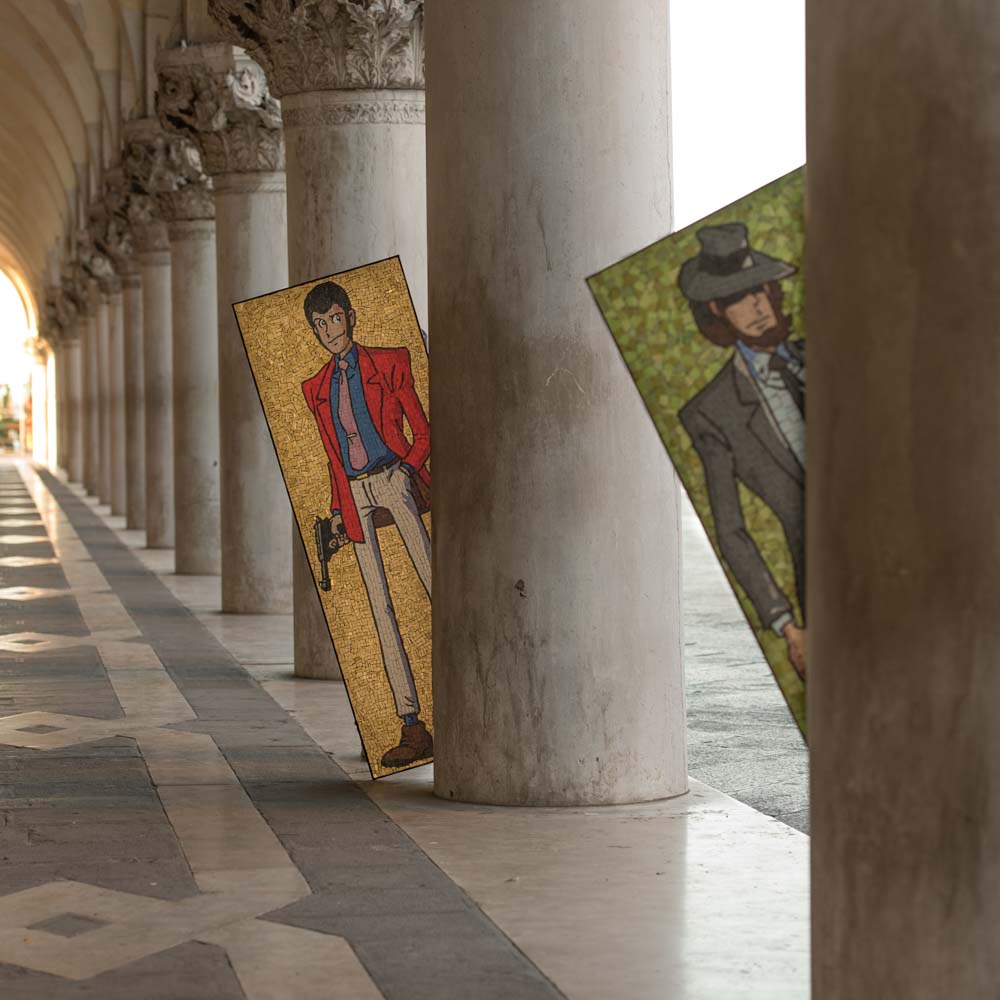 Lupin III - Mosaico in vetro veneziano - Pittura artistica