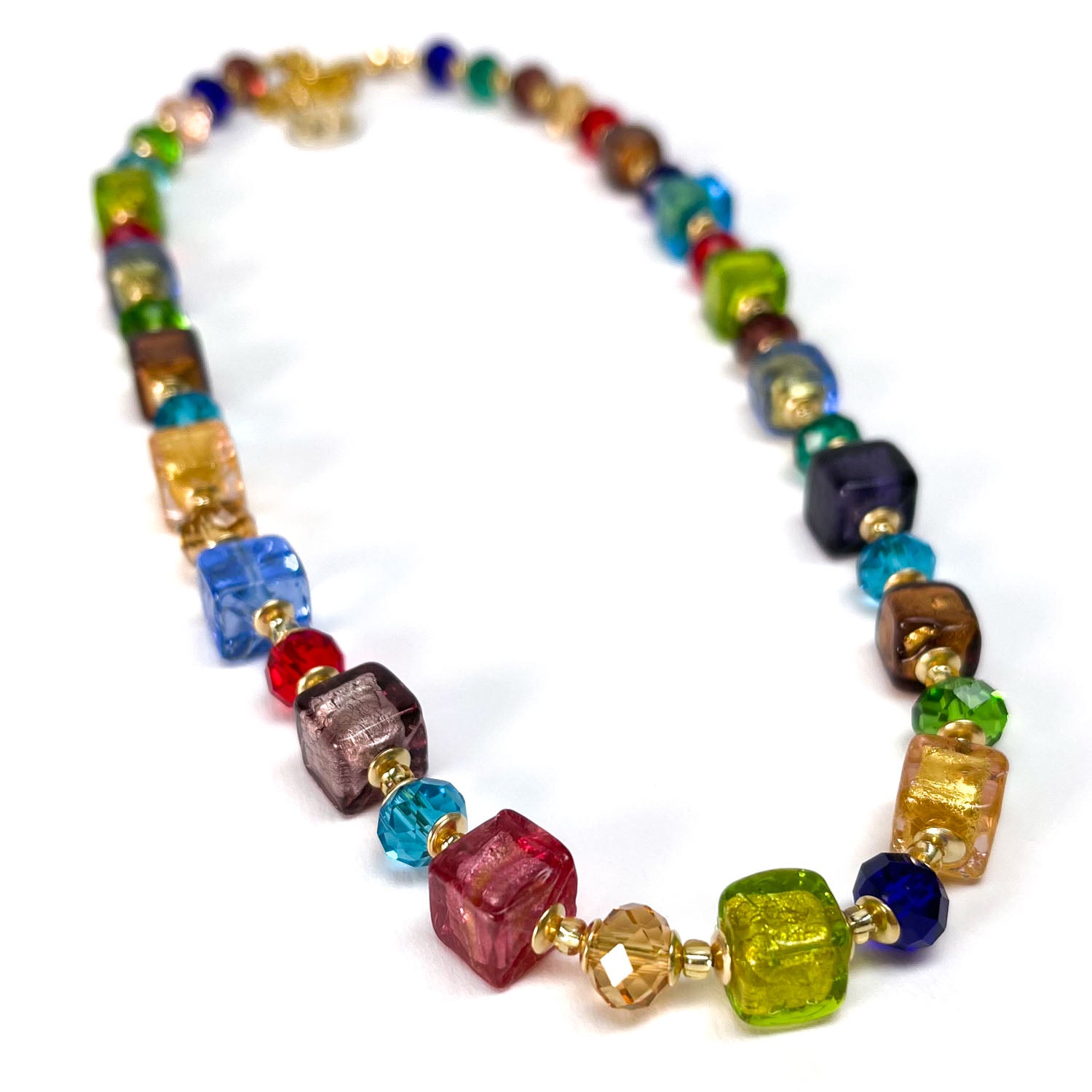 Multicolor Murano Glass Beads Necklace - Multicolor