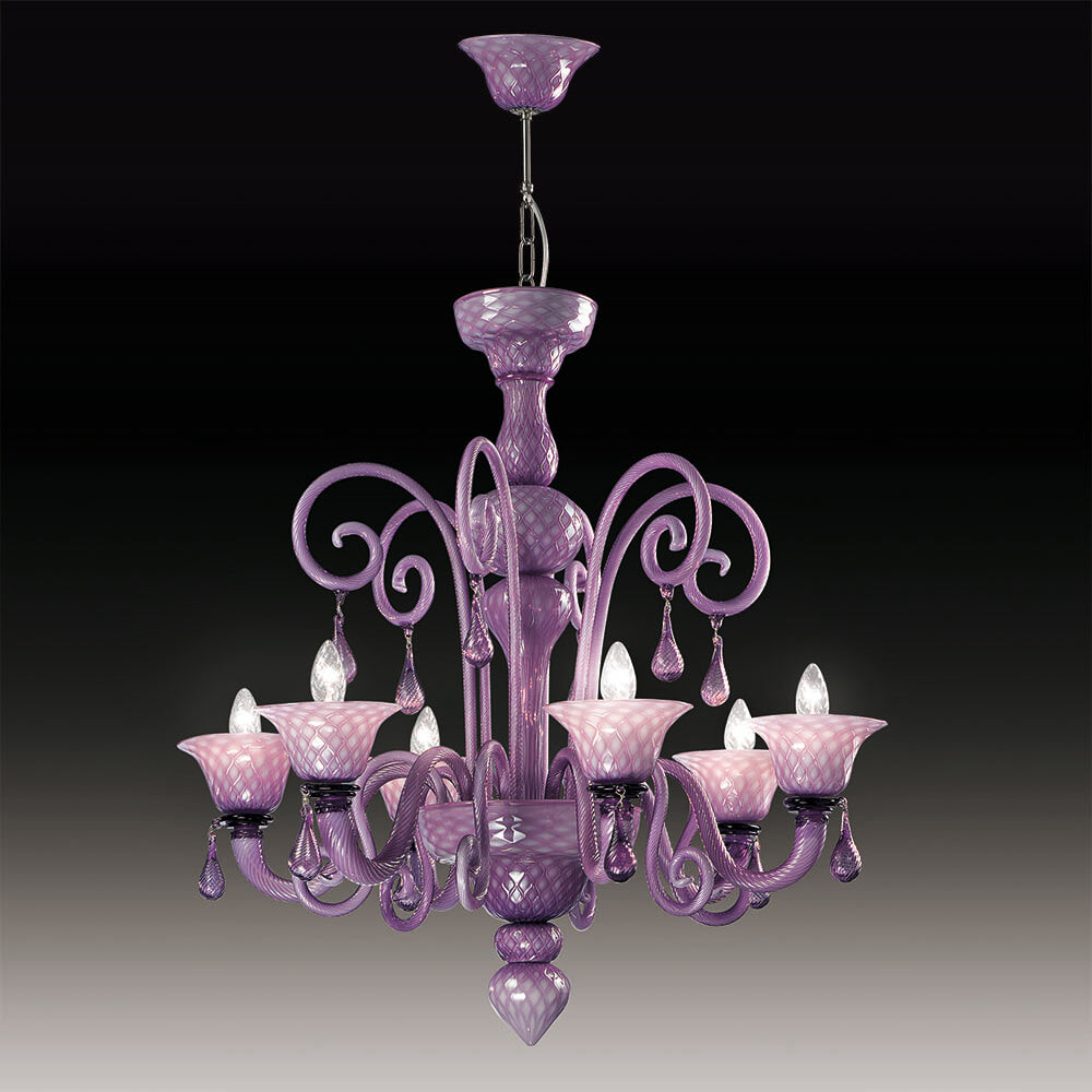 Nuvola 6 Lights Chandelier- Murano Glass Lighting