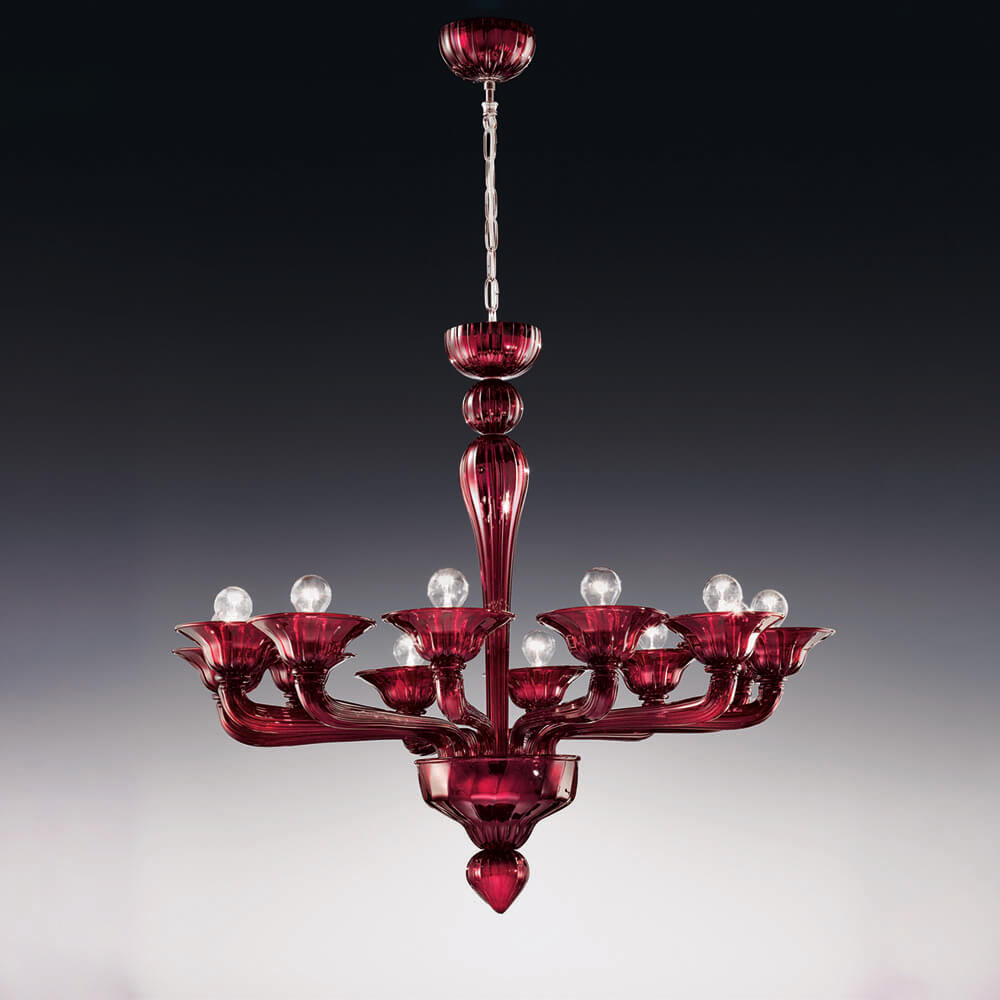 Ca' d'Oro 6 lights chandelier- Murano Glass Lighting