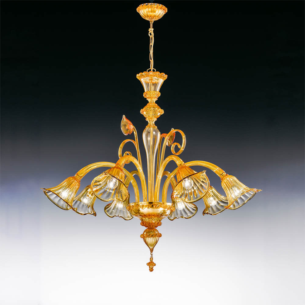 San Marco 8 lights Chandelier- Murano Glass Lighting