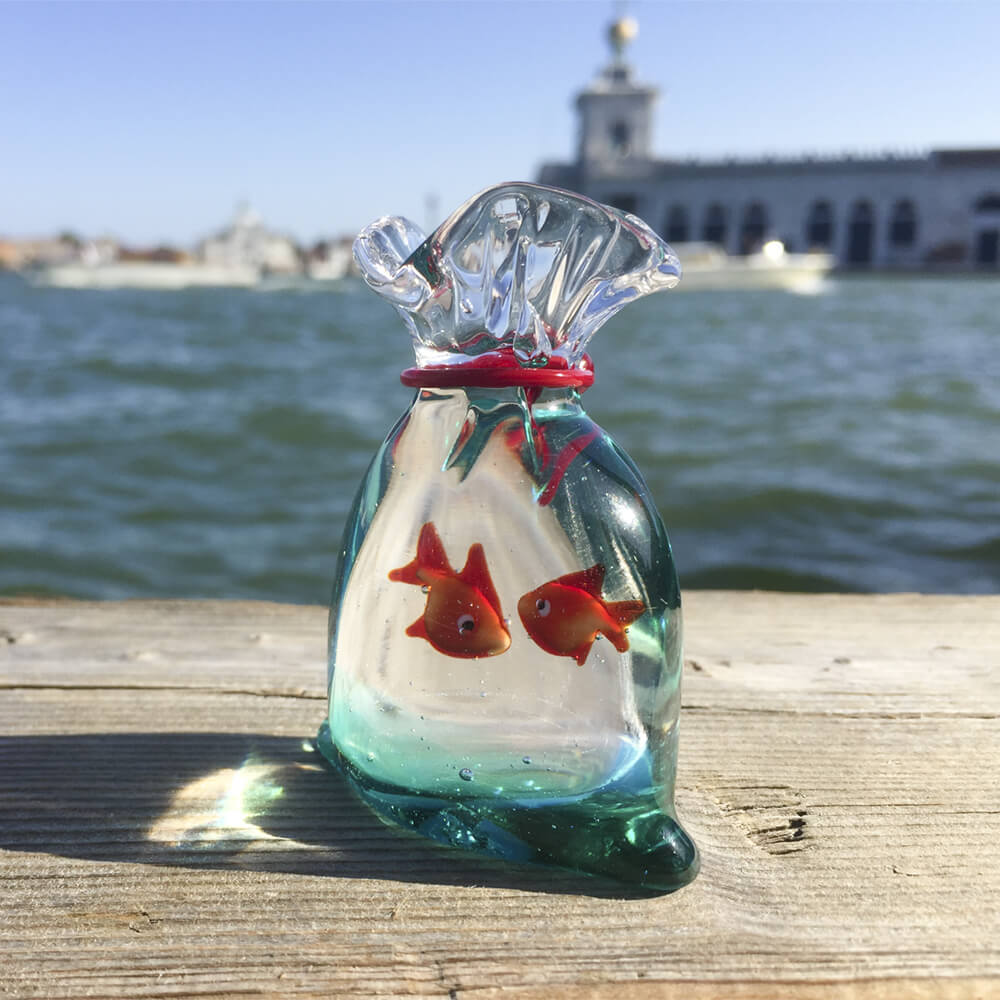 Goldfish Bag - Murano Glass - Made In Italy