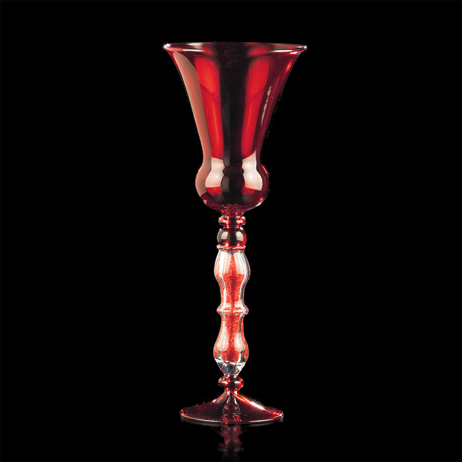 Murano Glass Goblet - Red colour