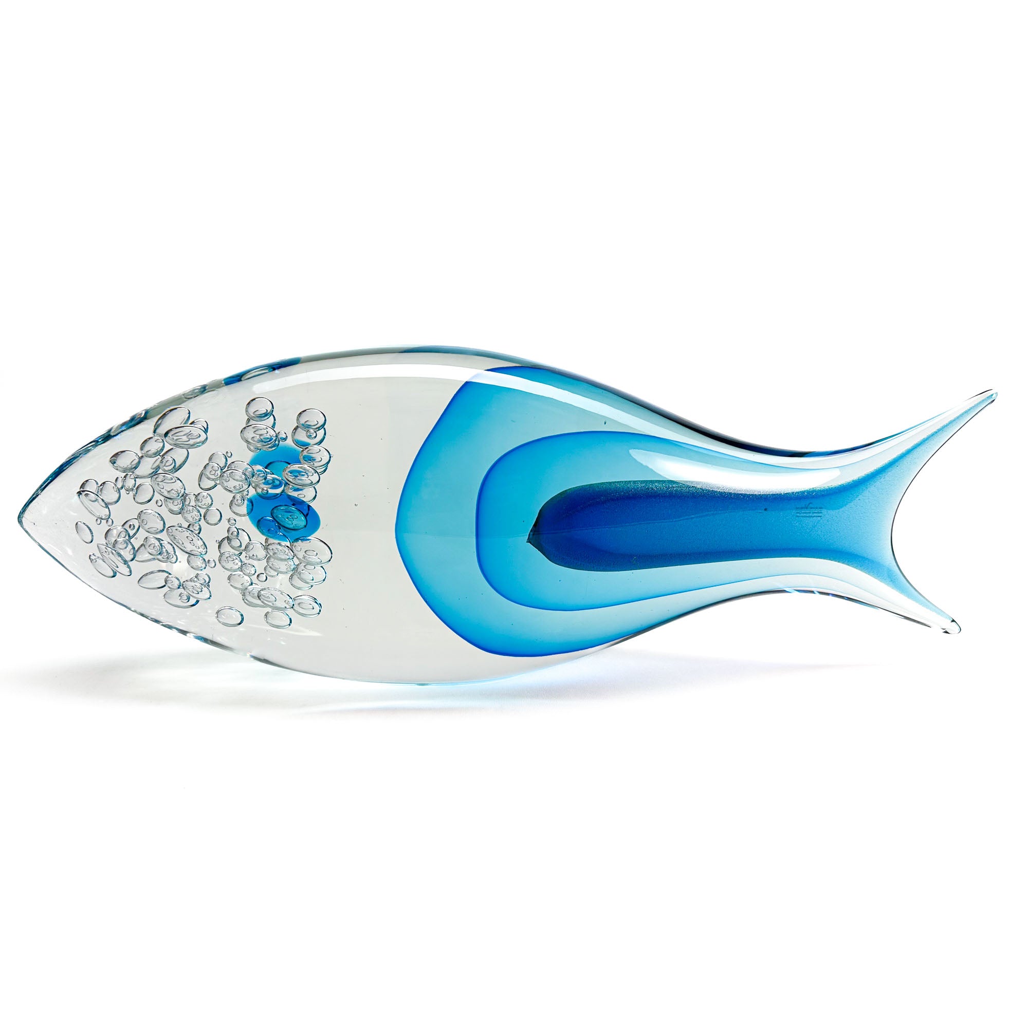 Murano Glass Fish - Aquamarine Fish cm 48