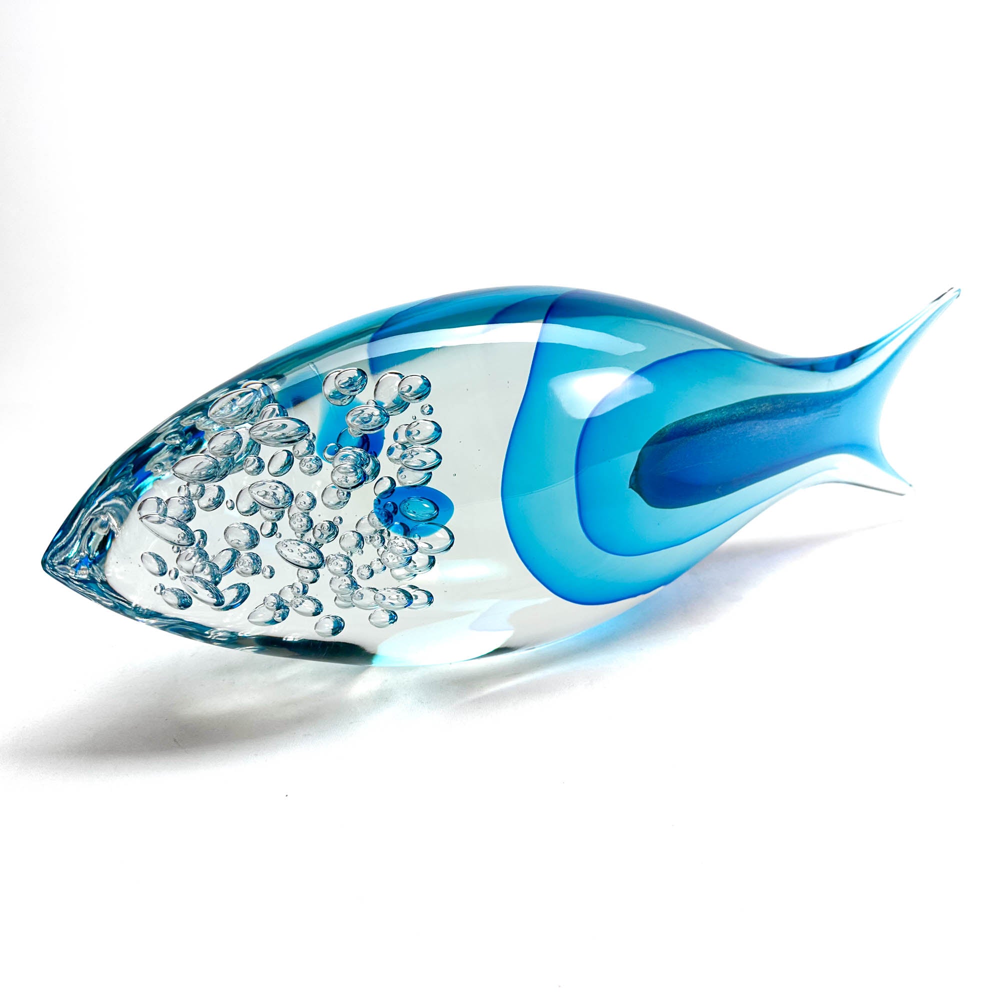 Murano Glass Fish - Aquamarine Fish cm 48