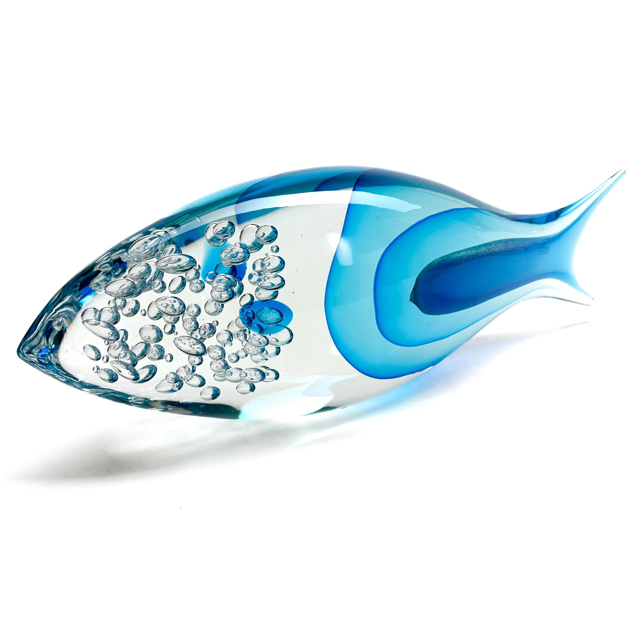 Poisson en Verre de Murano - Poisson Aigue-Marine cm 48