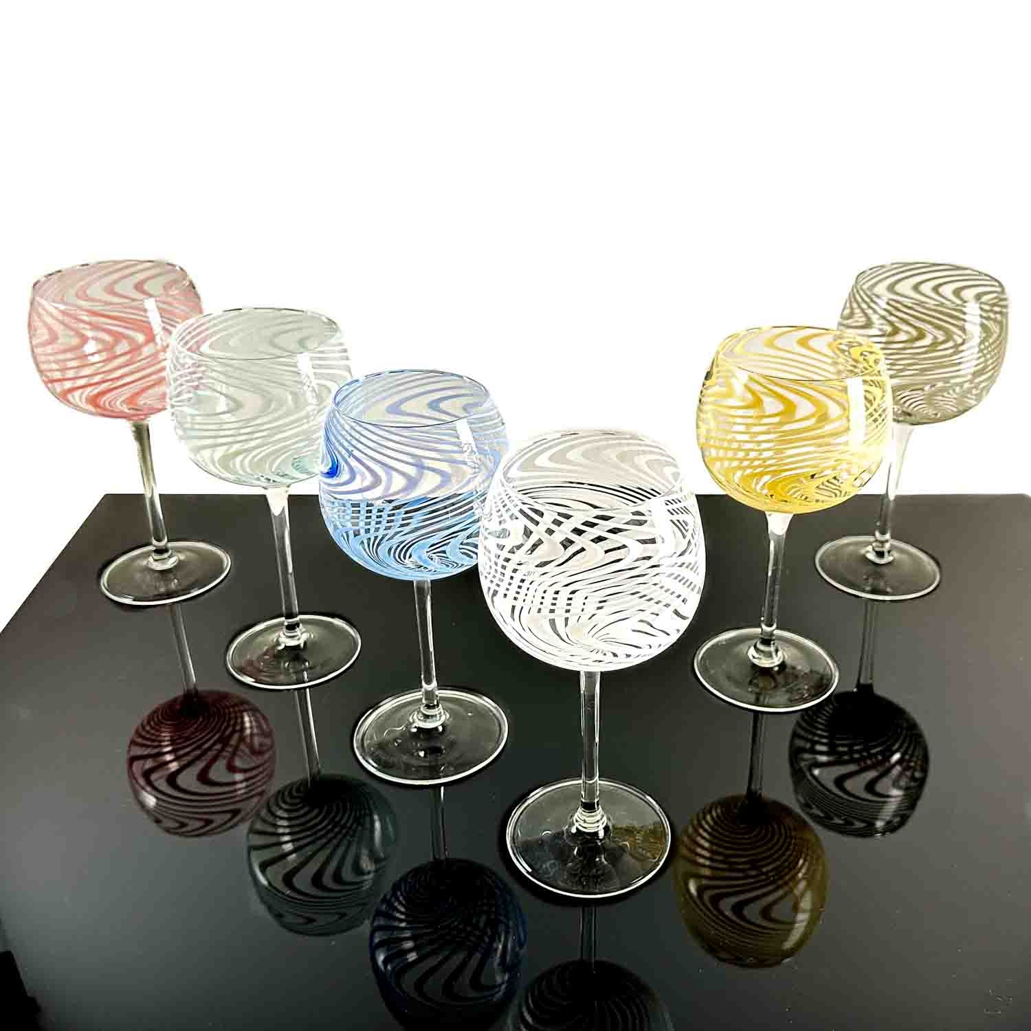 Verres à vin Twist, lot de deux - Verre de Murano