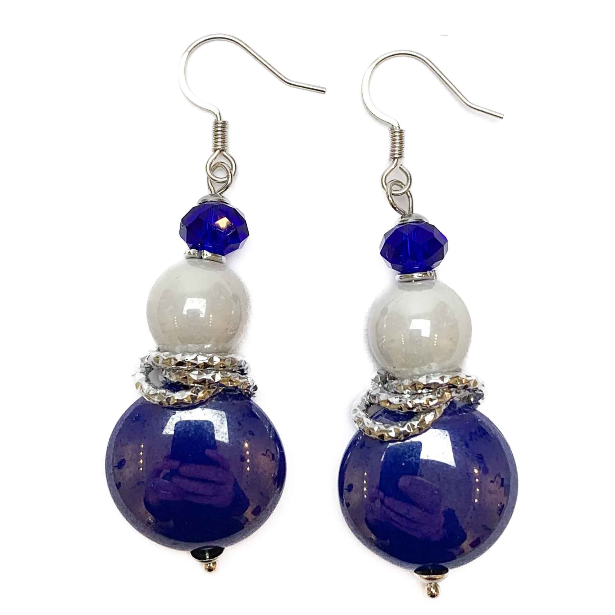 murano glass drop hearrings orecchini in vetro di murano, crafworks