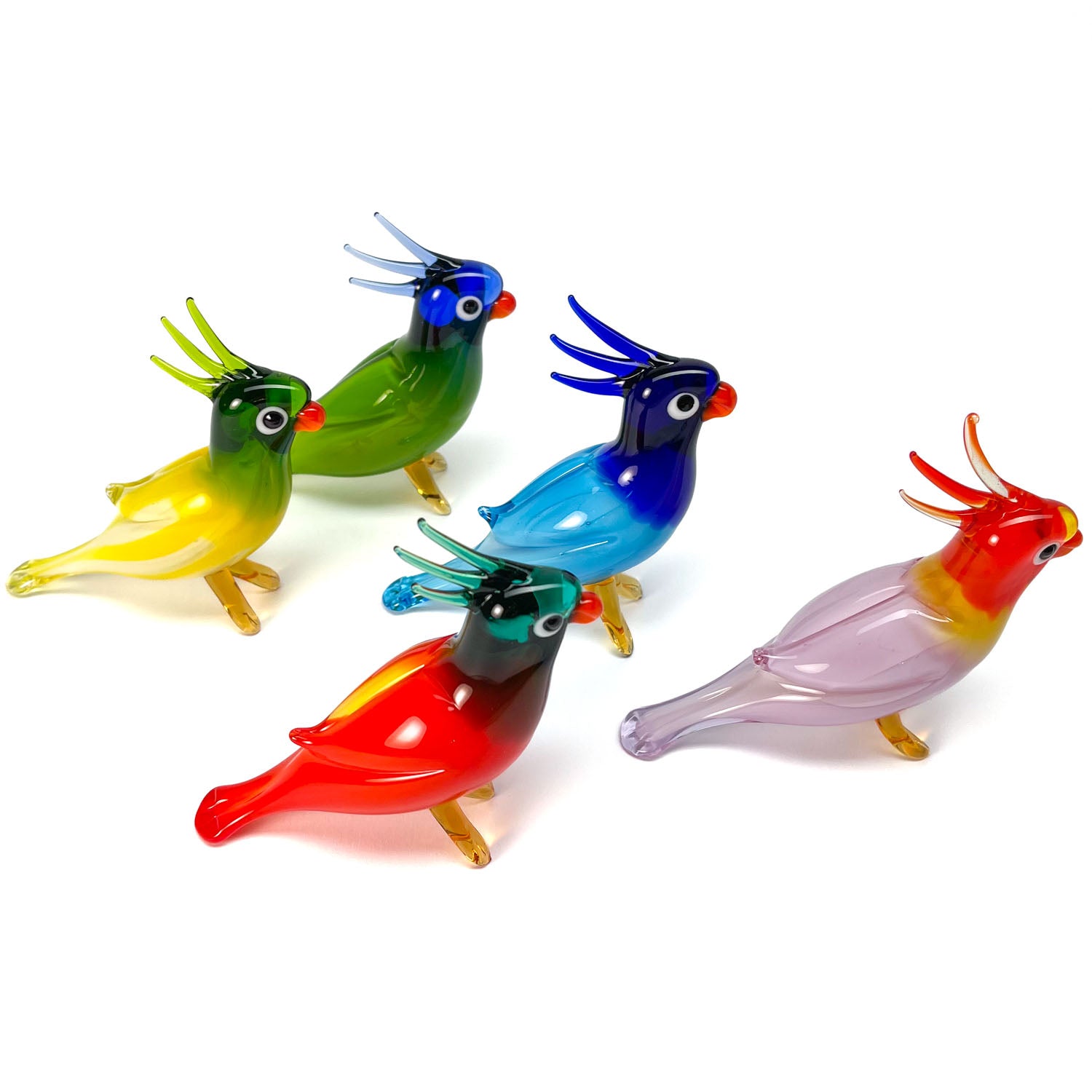 Murano Parrots Figurine