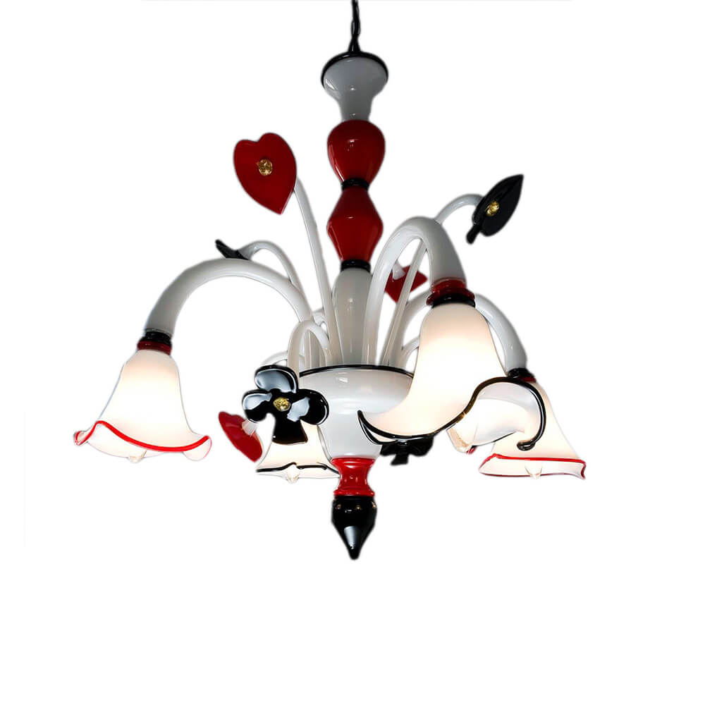 Poker Chandelier- Murano Glass Lighting