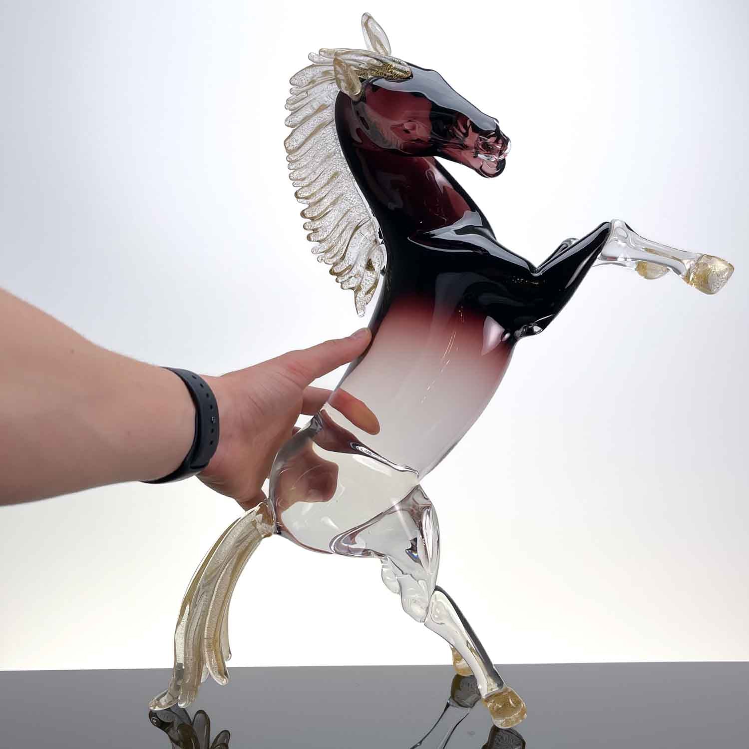 Murano glass | Prancing horse Amethyst