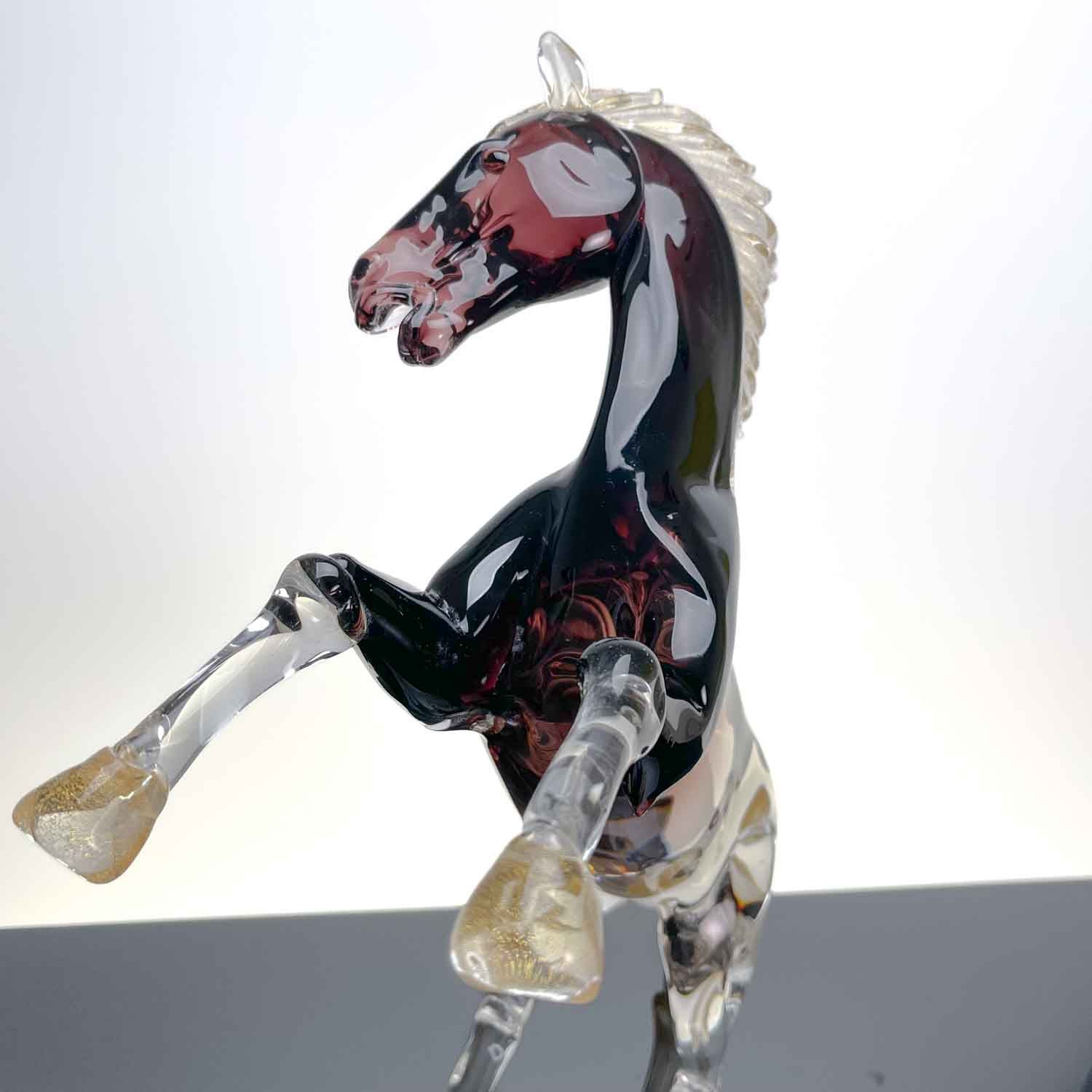 Murano glass | Prancing horse Amethyst