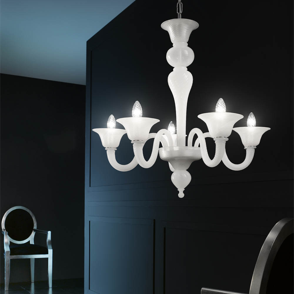 Barena 5 Lights Chandelier- Murano Glass Lighting