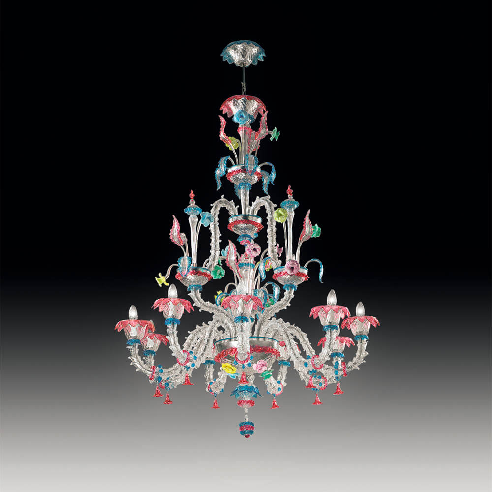 Rezzonico 6 Lights Chandelier- Murano Glass Lighting