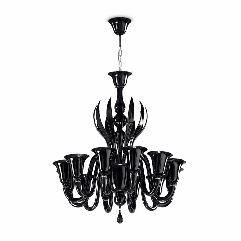 Rialto 12 lights Chandelier- Murano Glass Lighting