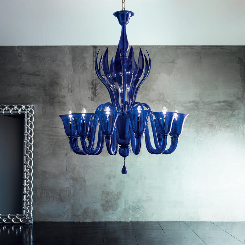 Rialto 12 lights Chandelier- Murano Glass Lighting