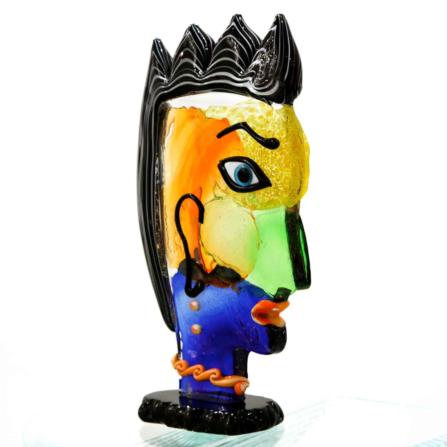 Picasso Punk head - Murano Glass